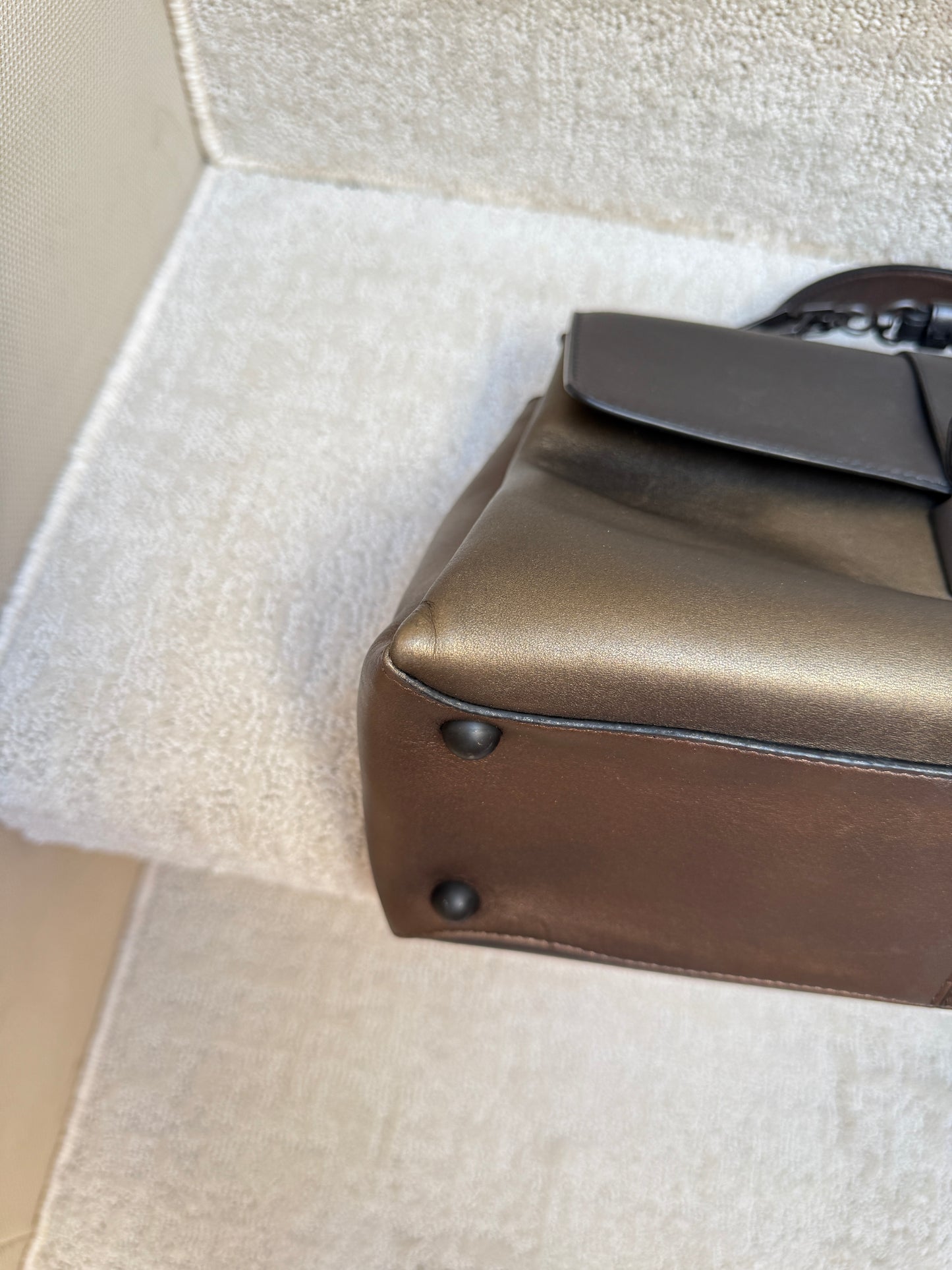 Bottega Veneta Piazza Top Handle Handbag in Metallic Tri Color