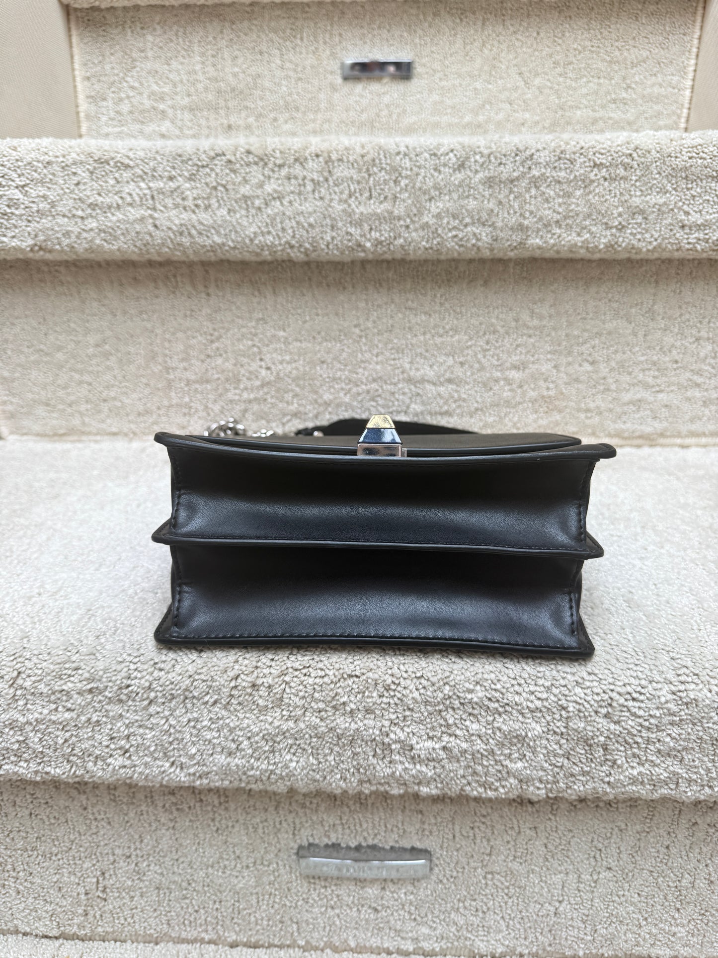 Fendi Vitello Small Kan I Shoulder Bag Black