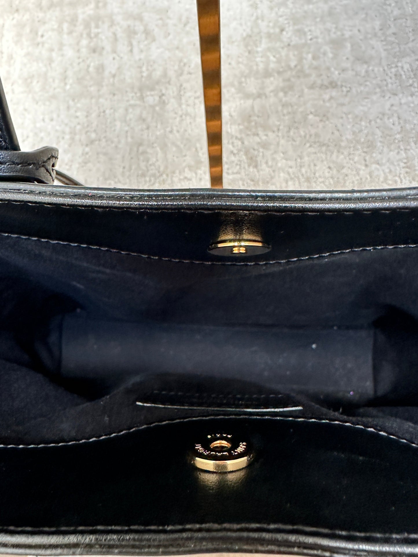 YSL Raffia & Black Leather Tote