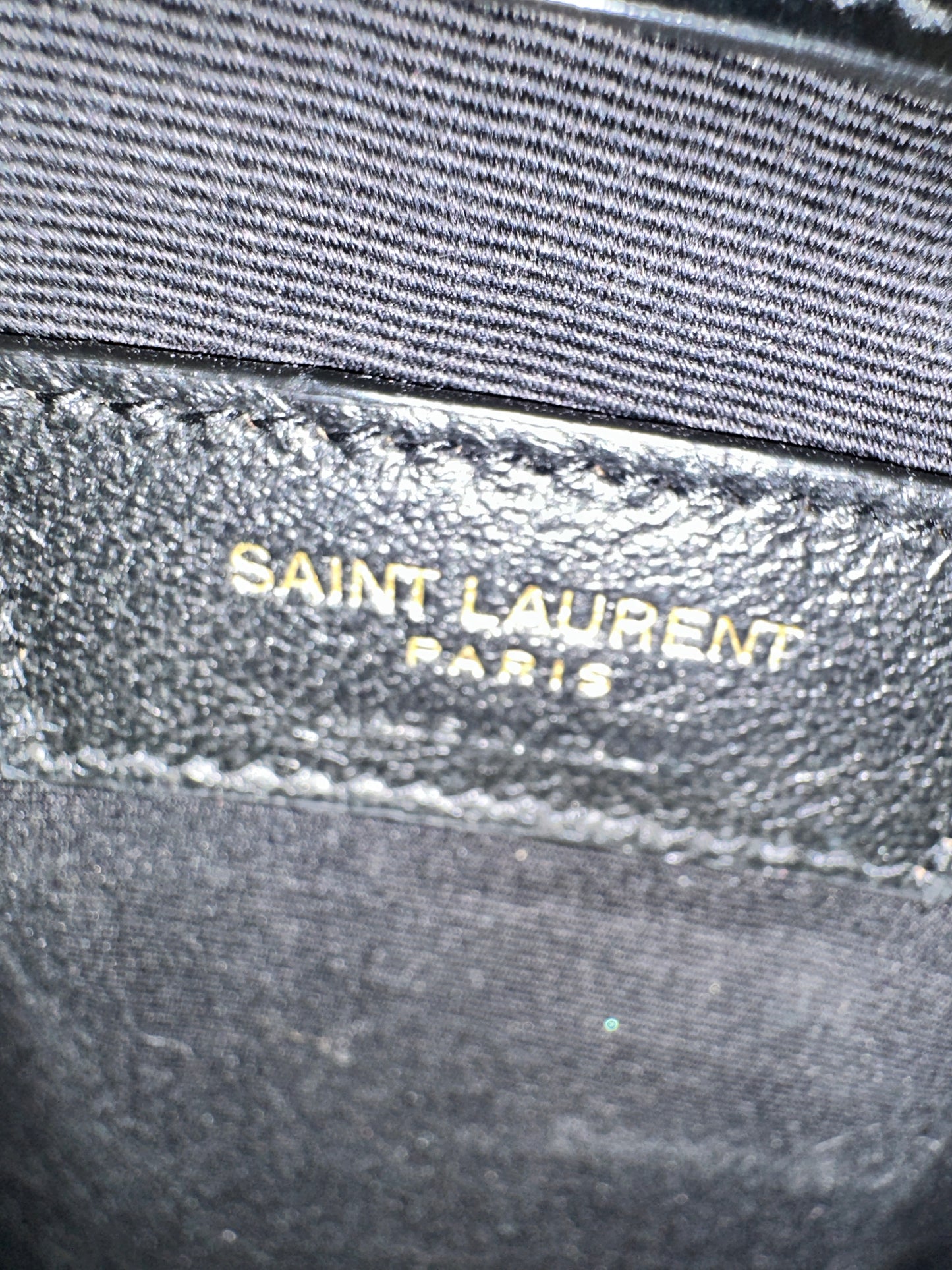 YSL Raffia & Black Leather Tote
