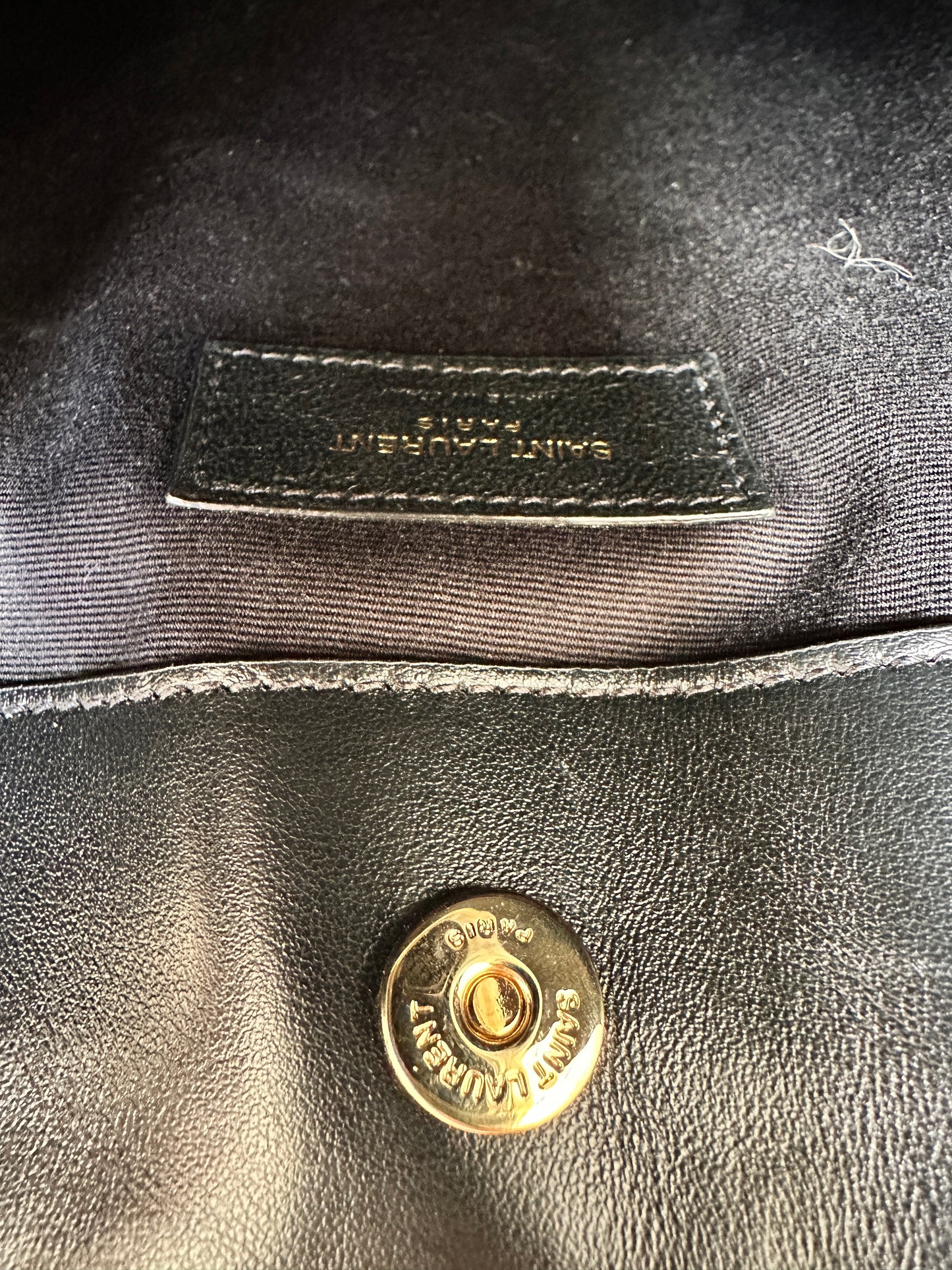 YSL Raffia & Black Leather Tote