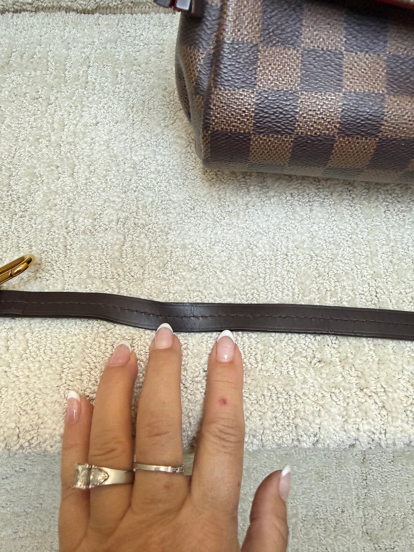 Louis Vuitton Damier Ebene Croisette Handbag