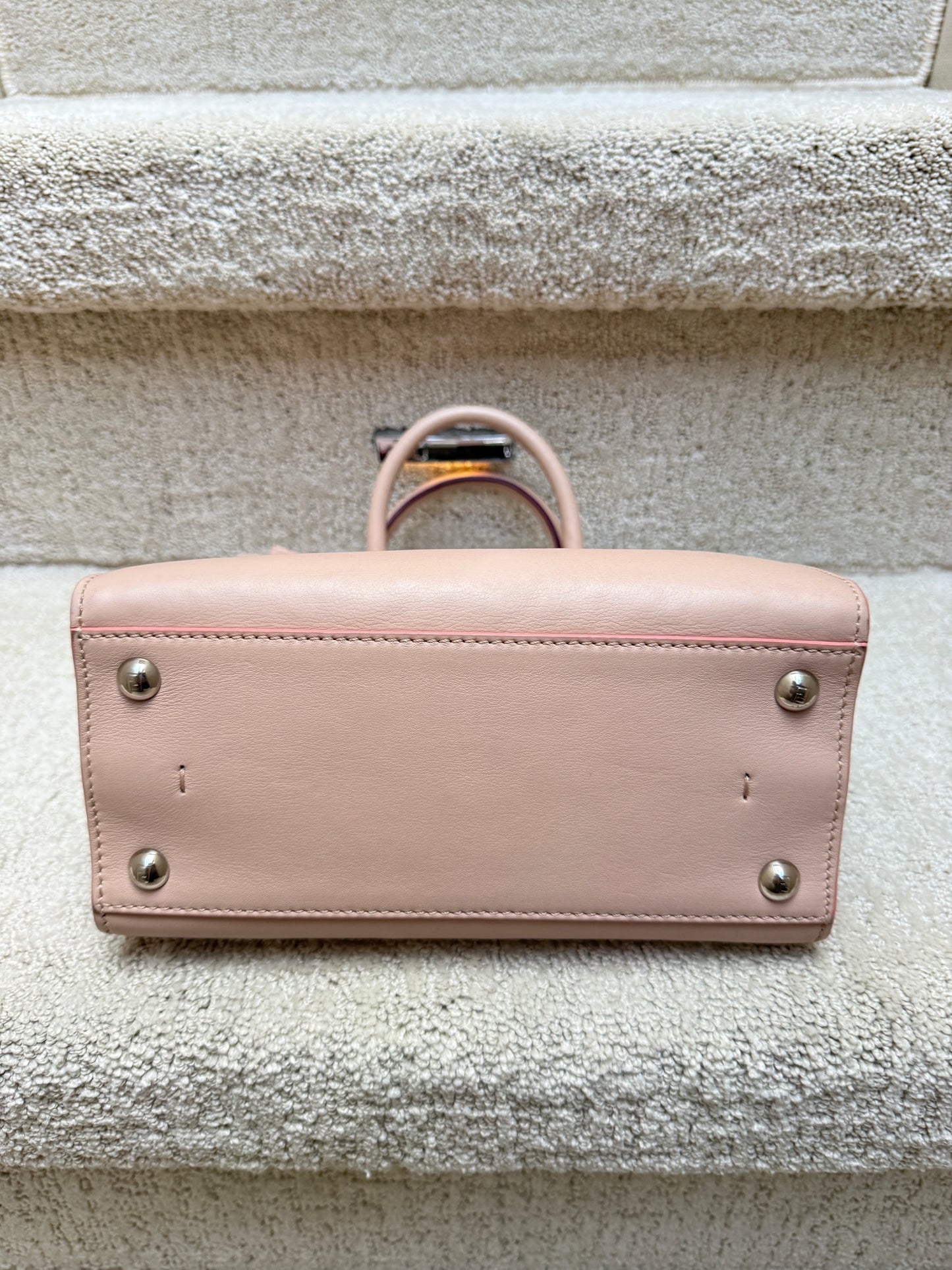 Fendi Vitello Dolce Shiny Nappa Mini 3Jours Tote Blush