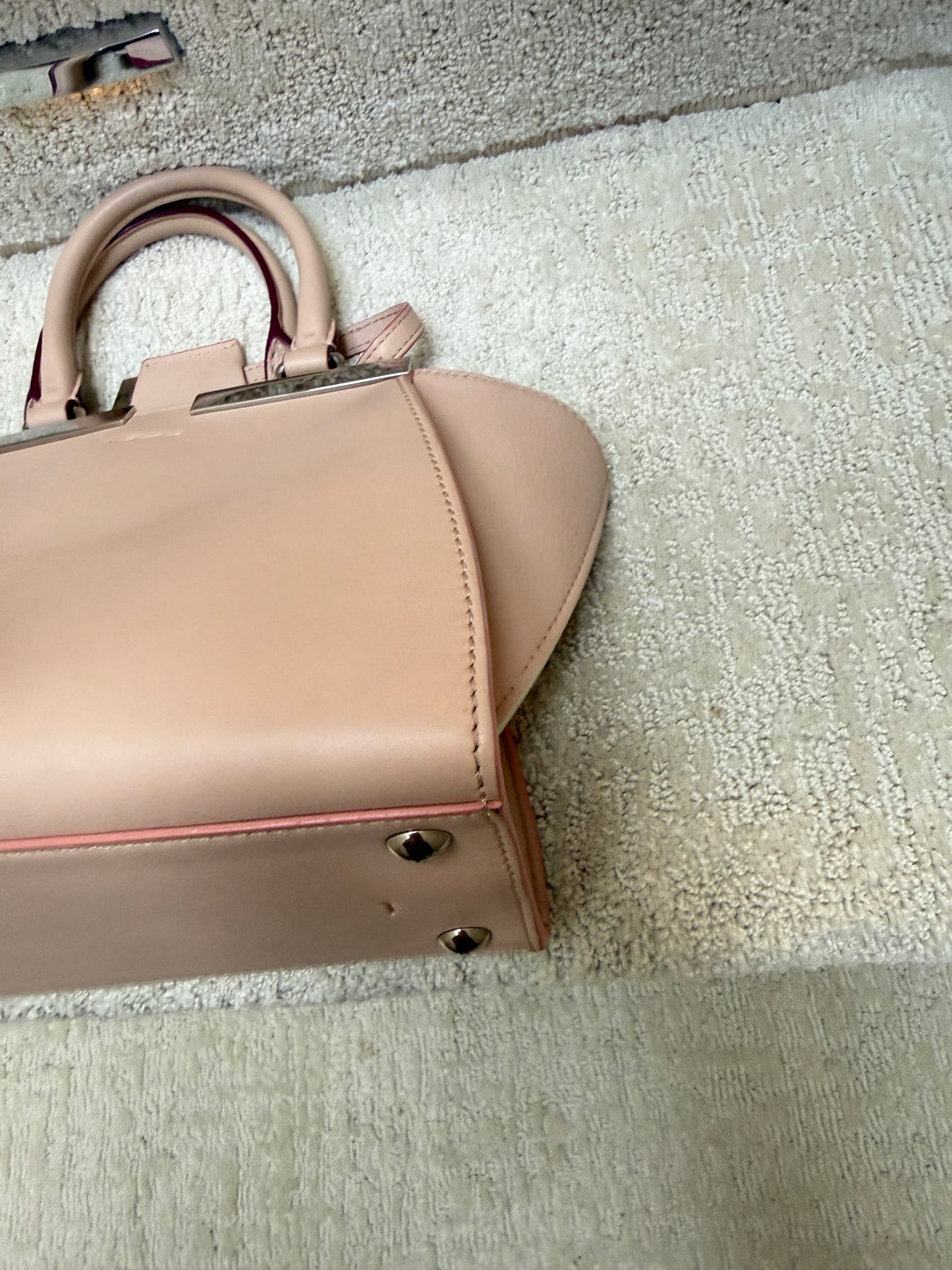 Fendi Vitello Dolce Shiny Nappa Mini 3Jours Tote Blush