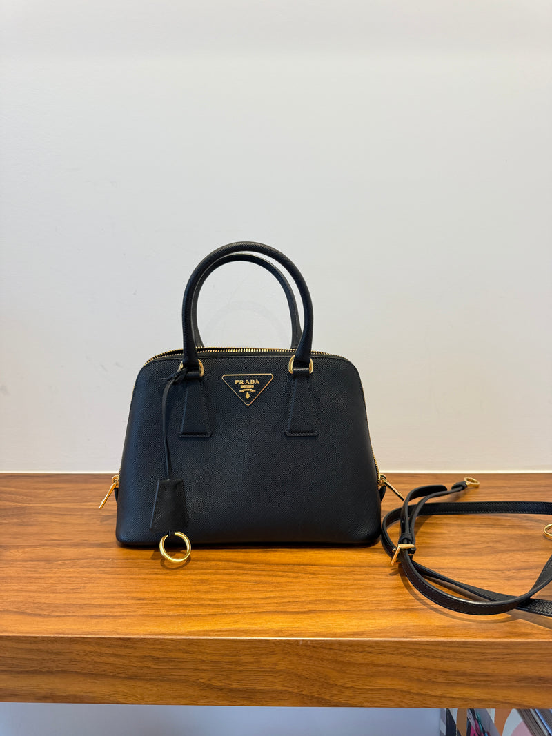 Prada Saffiano Lux Dome Open Satchel