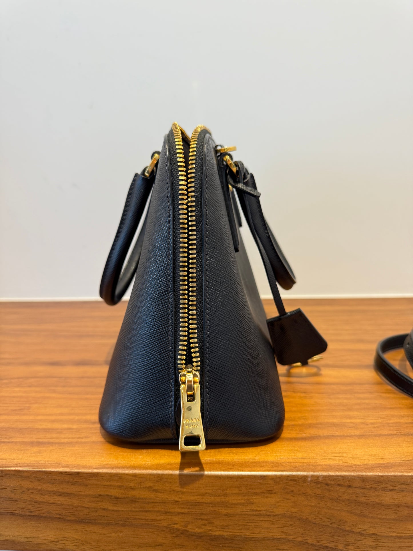 Prada Saffiano Lux Dome Open Satchel