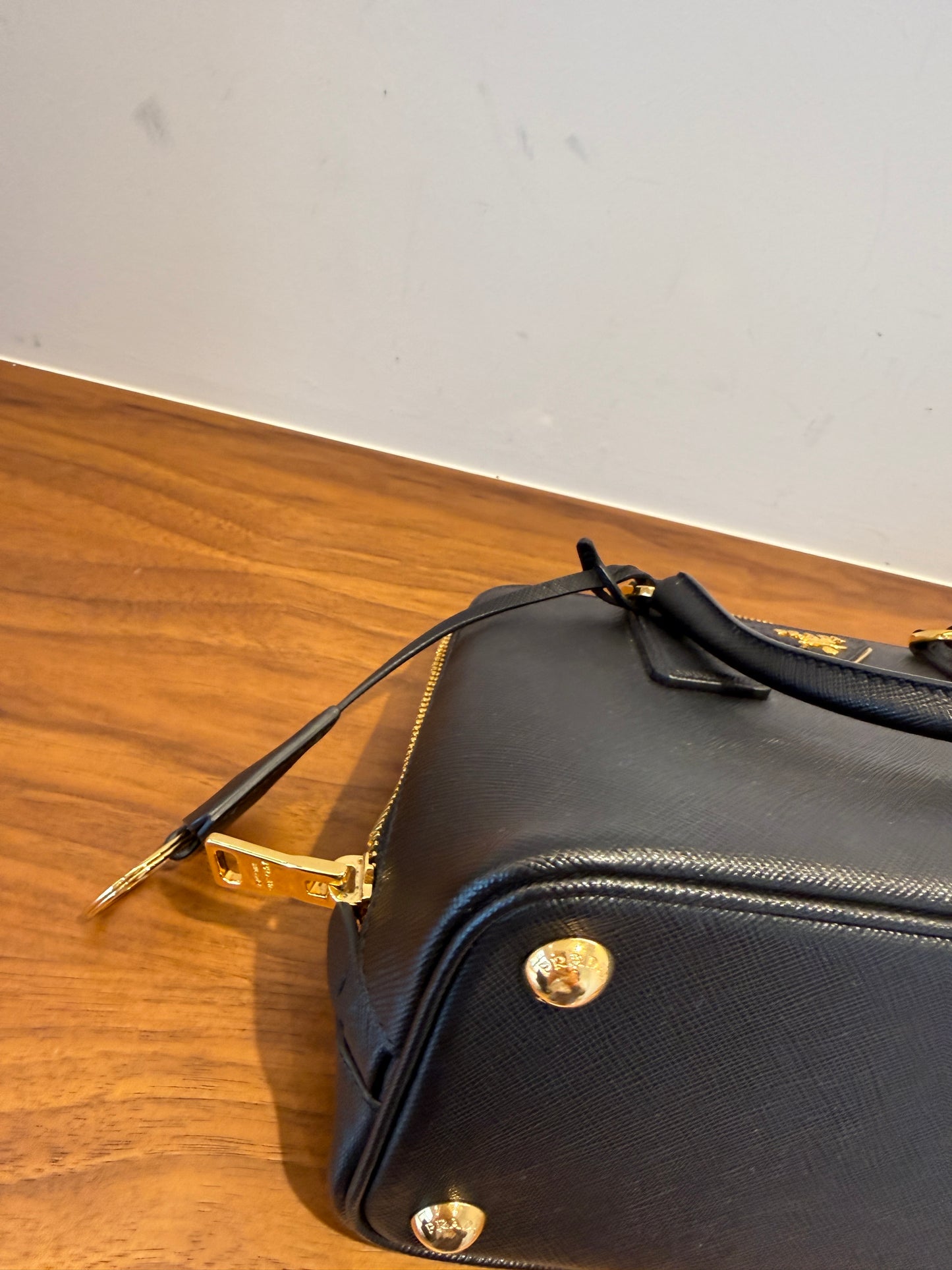 Prada Saffiano Lux Dome Open Satchel