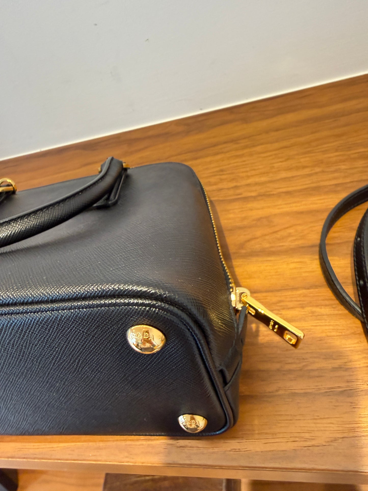 Prada Saffiano Lux Dome Open Satchel