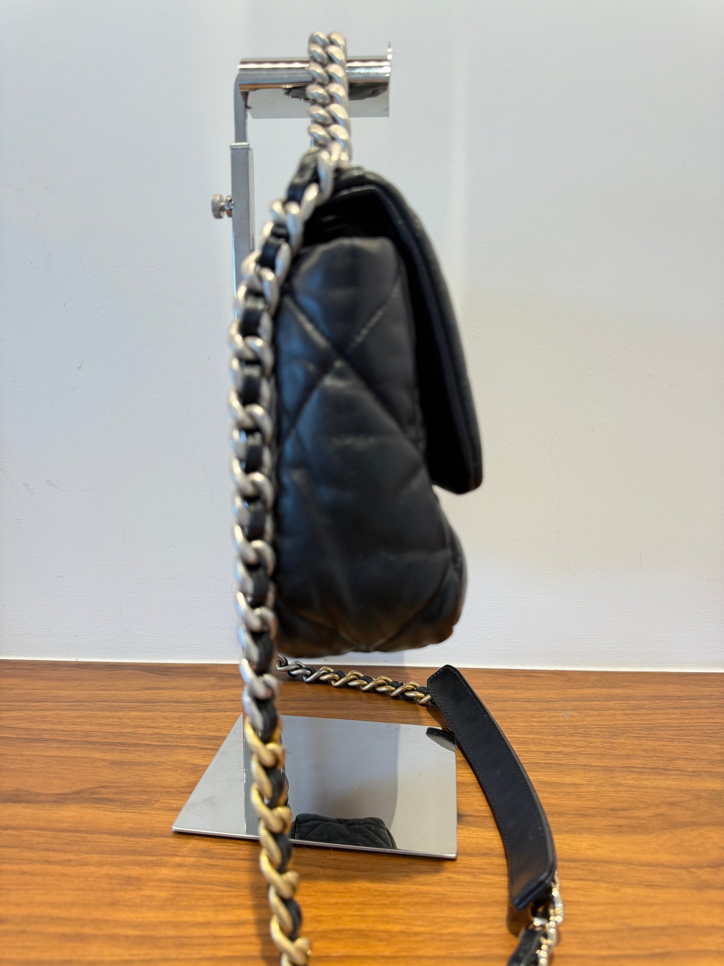 Chanel 19 Small In Black Microchipped