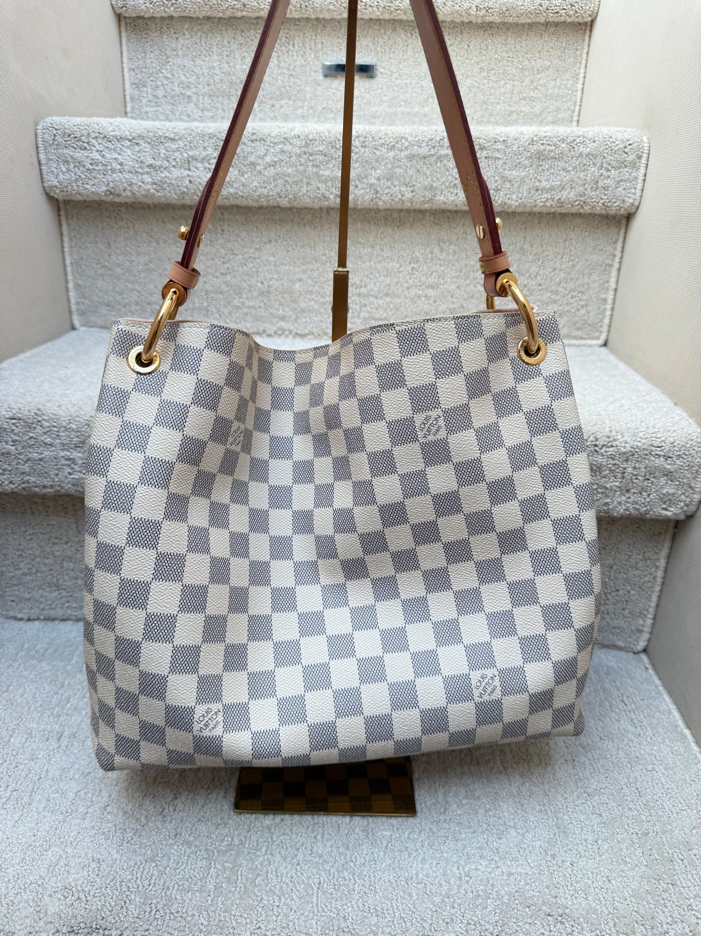 Louis Vuitton Damier Azur Graceful PM Rose Ballerine
