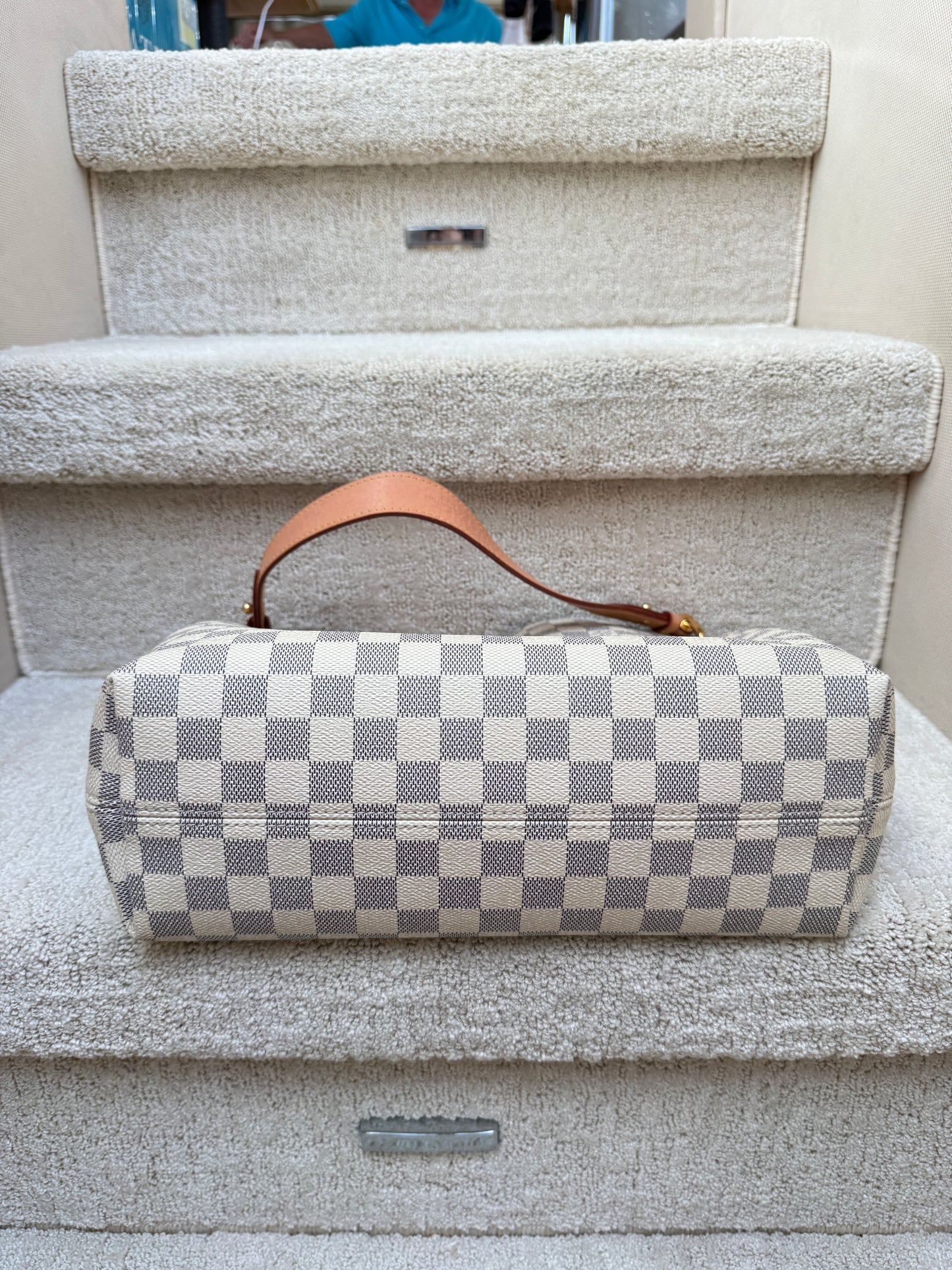 Louis Vuitton Damier Azur Graceful PM Rose Ballerine