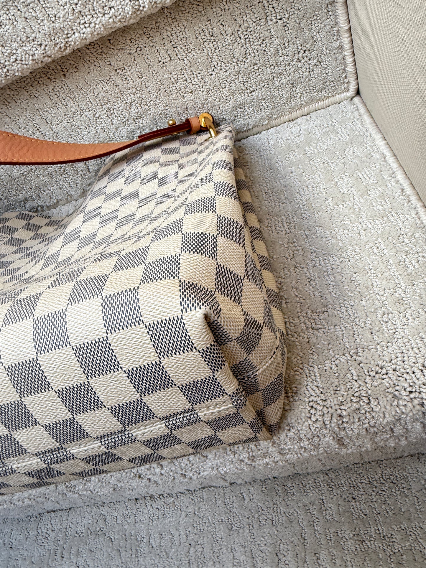 Louis Vuitton Damier Azur Graceful PM Rose Ballerine