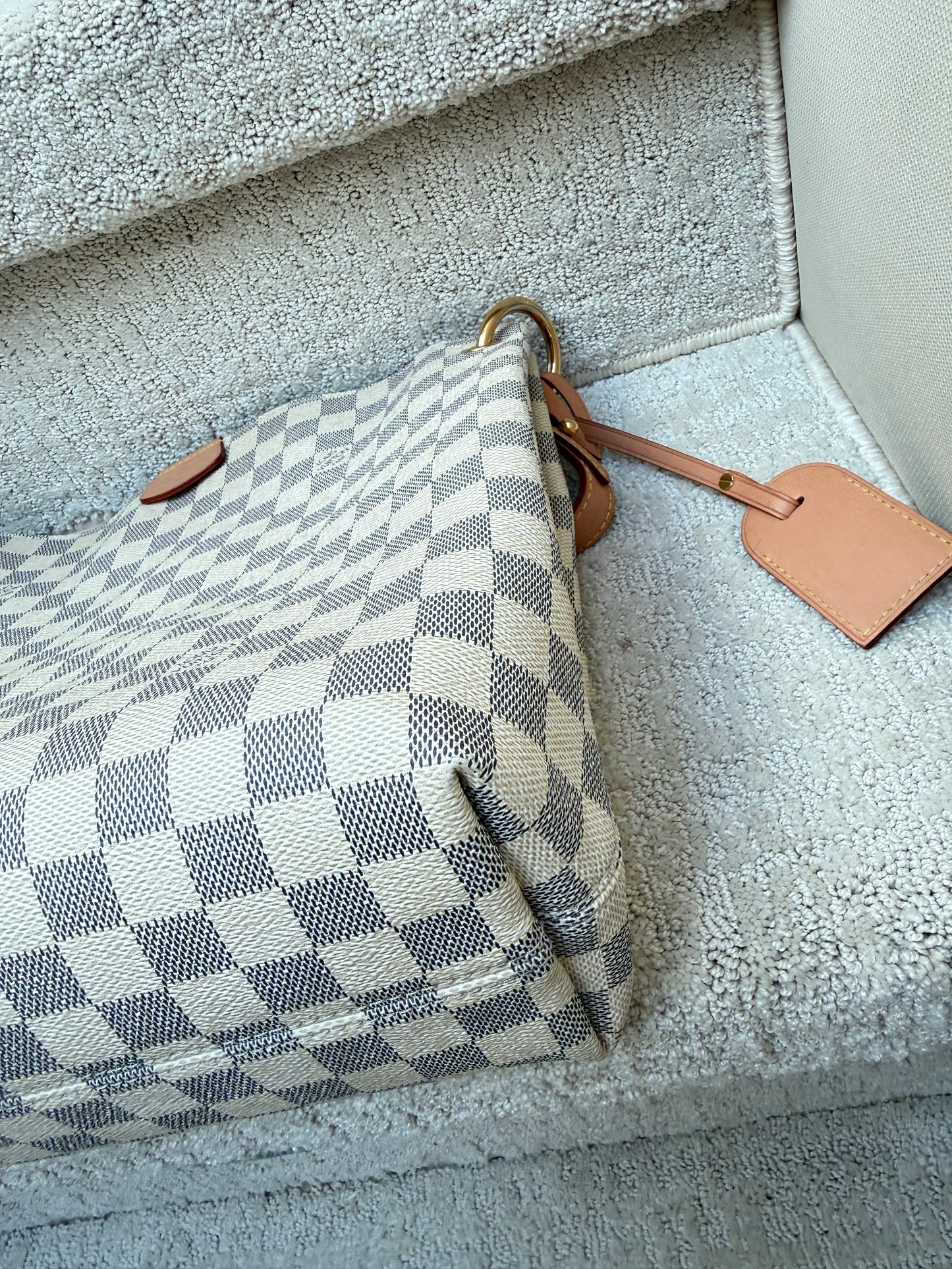 Louis Vuitton Damier Azur Graceful PM Rose Ballerine