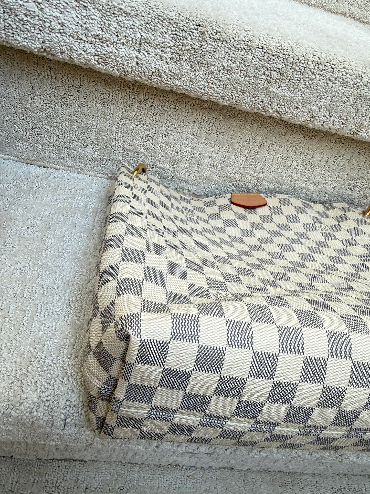 Louis Vuitton Damier Azur Graceful PM Rose Ballerine