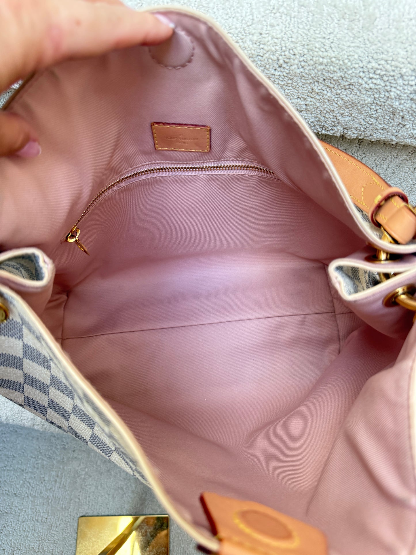 Louis Vuitton Damier Azur Graceful PM Rose Ballerine