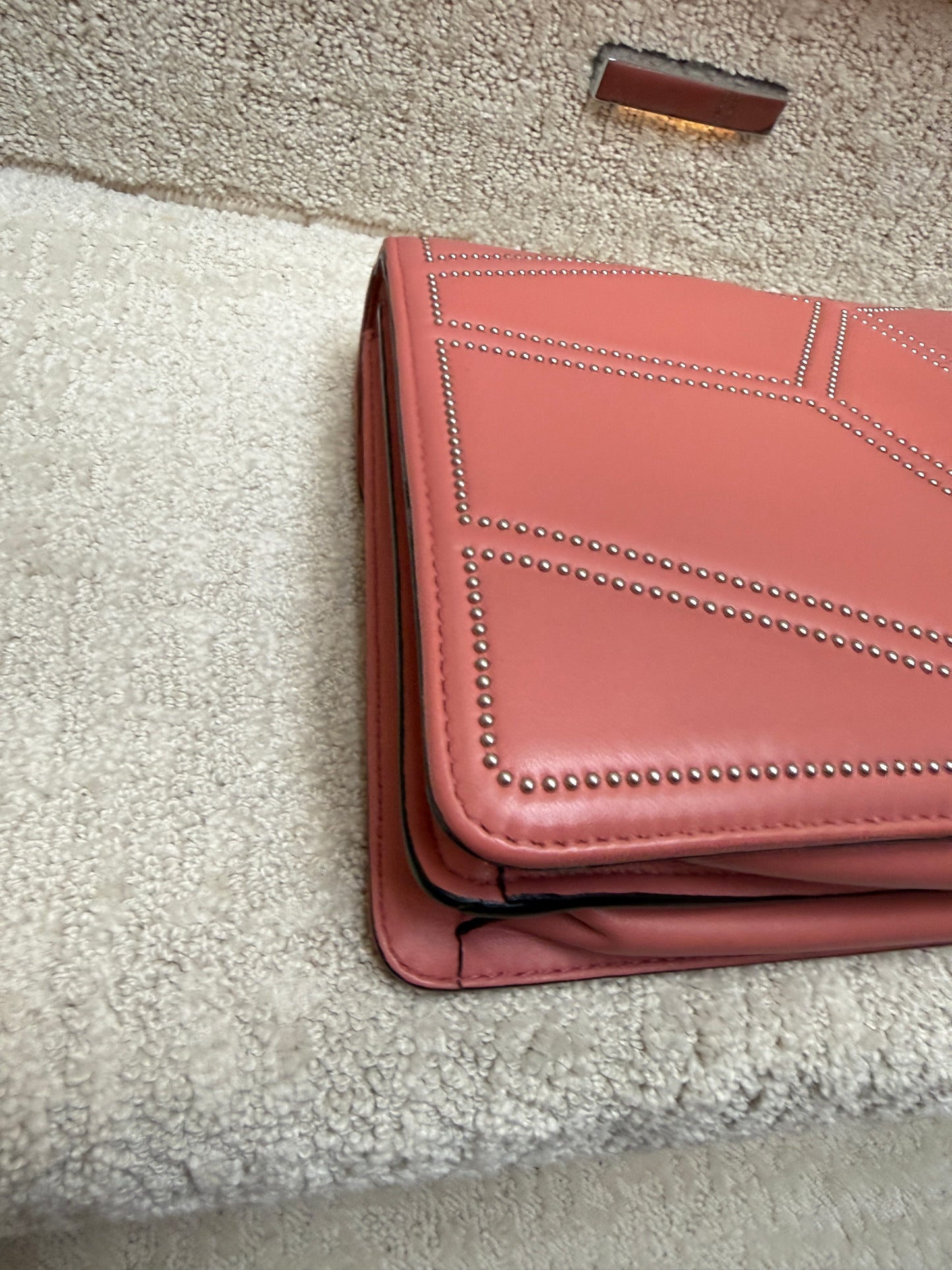 Bvlgari Serpenti Forever Pink Studded Shoulder Bag