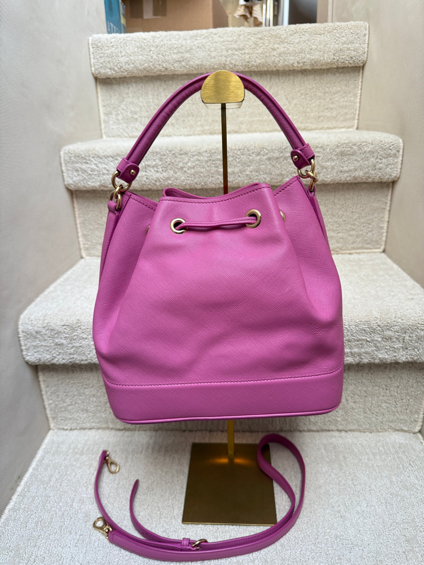 Salvatore Ferragamo Vara Bucket Bag in Purple