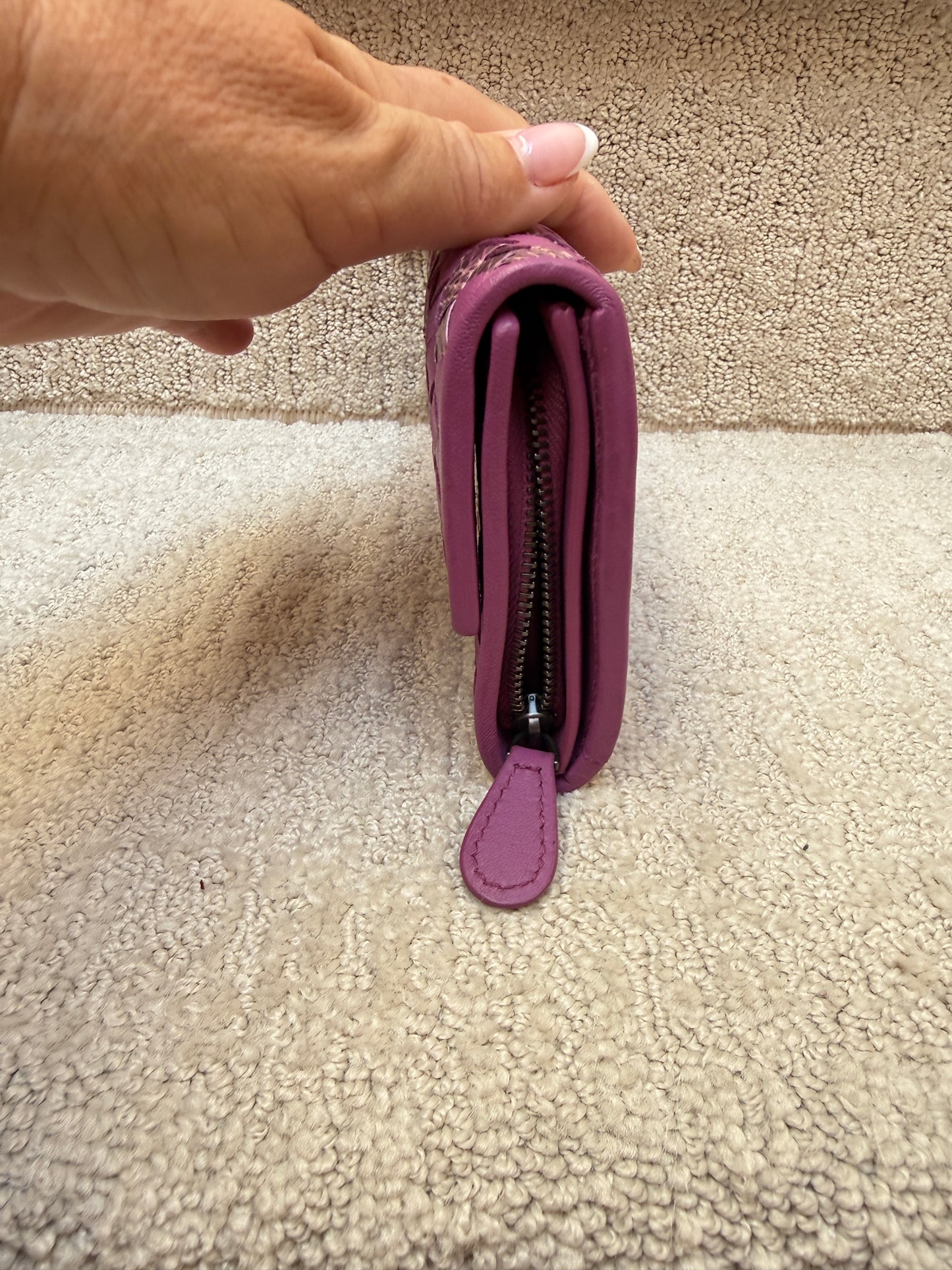 Bottega Veneta Nappa Intrecciato Continental Flap Wallet Purple