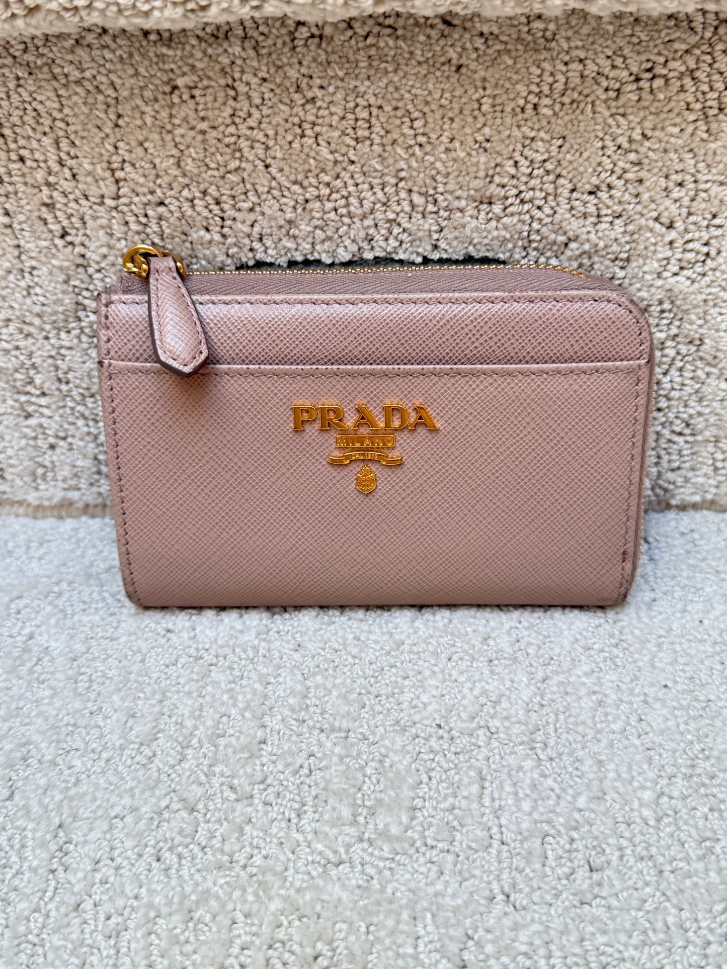 Prada Half Wallet in Beige