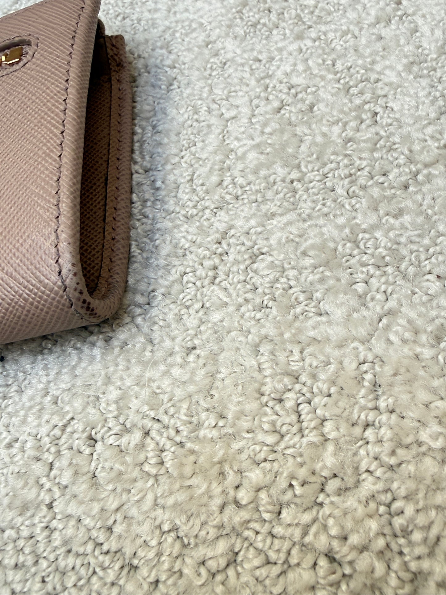 Prada Half Wallet in Beige
