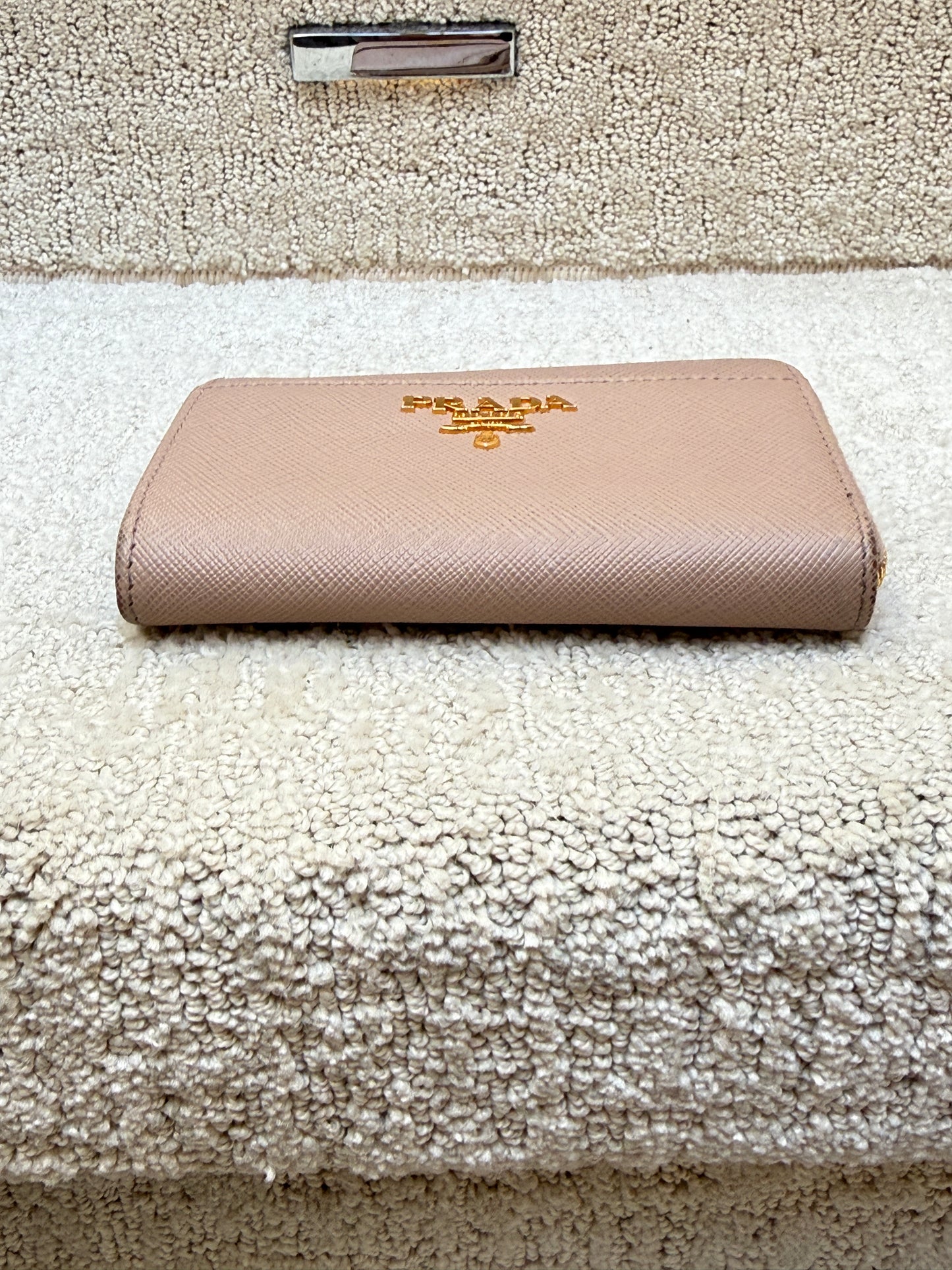 Prada Half Wallet in Beige