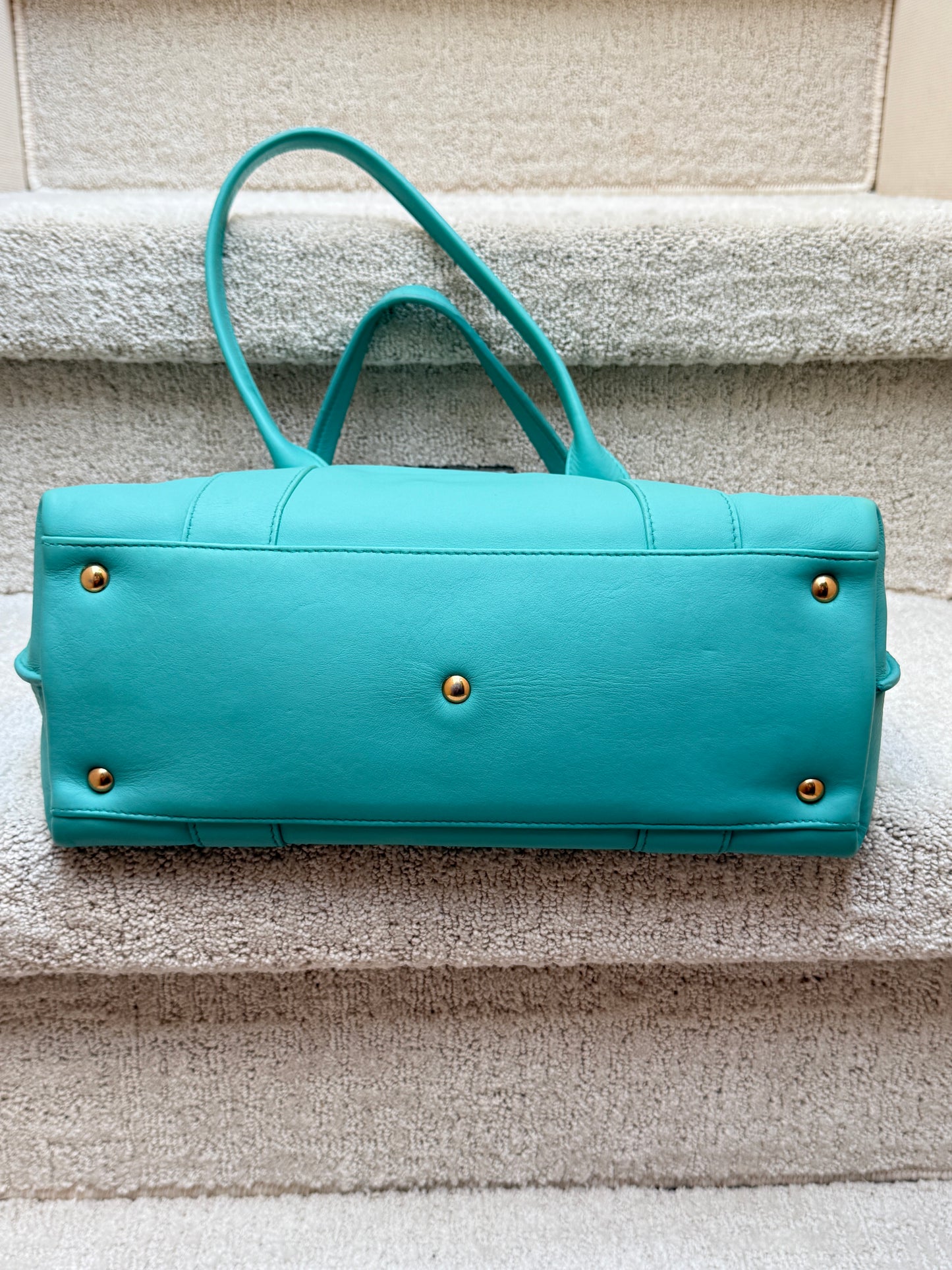 Salvatore Ferragamo Sookie Satchel with Gancini logo in gold
