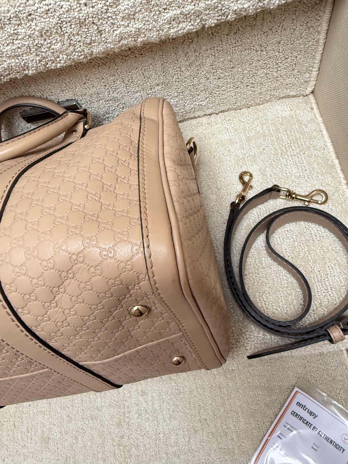 Gucci Guccissima Signature Boston in Beige