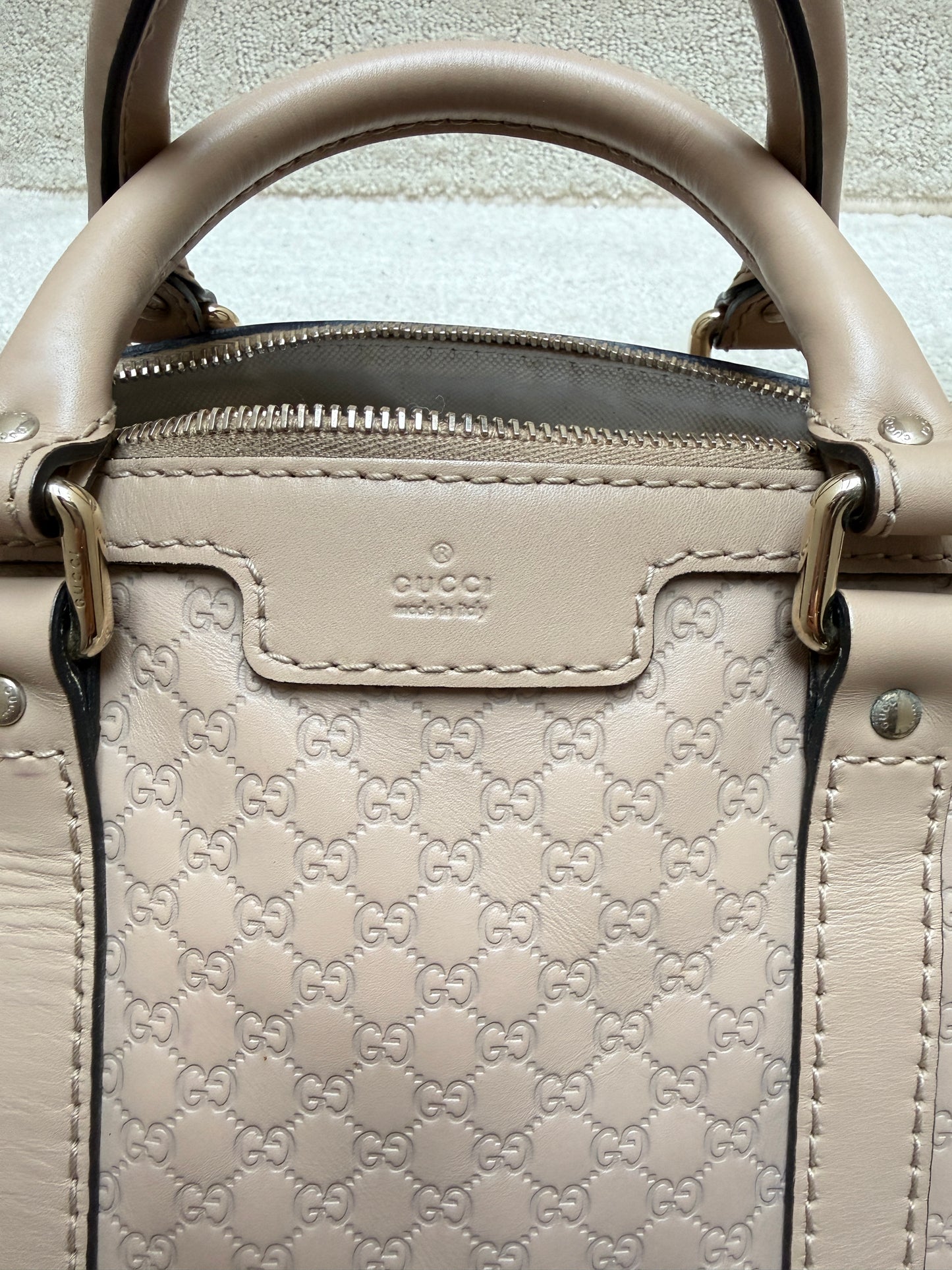 Gucci Guccissima Signature Boston in Beige