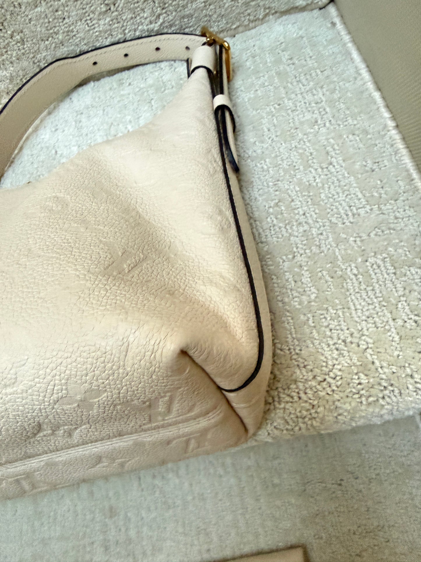 Louis Vuitton Empreinte Monogram Sac Sport in Cream Pre-Owned