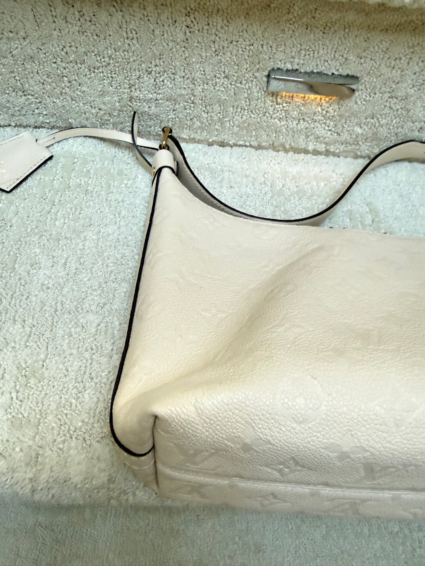 Louis Vuitton Empreinte Monogram Sac Sport in Cream Pre-Owned