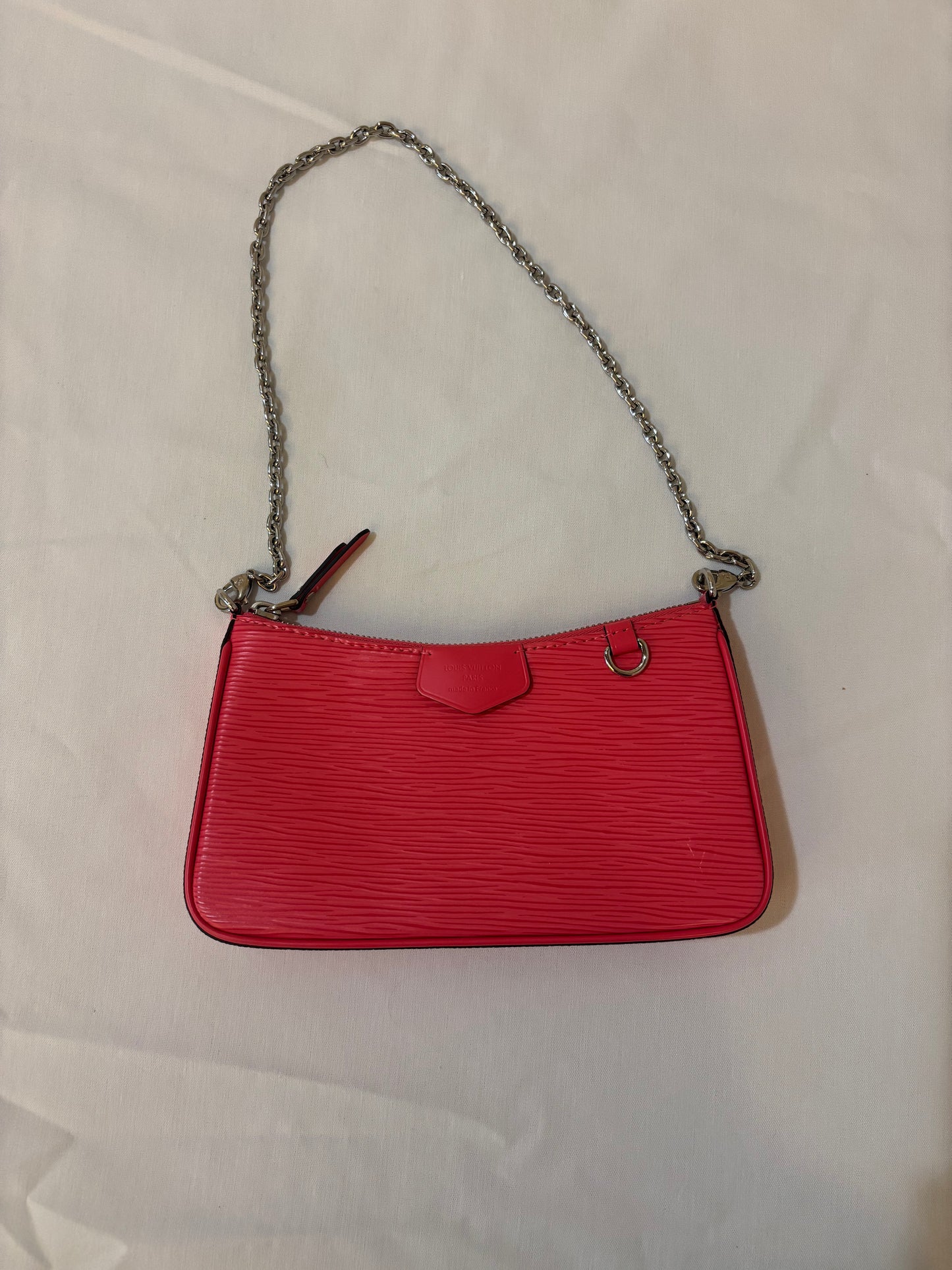 Louis Vuitton Epi Easy Pouch On Strap Dragonfruit with Guitar Strap
