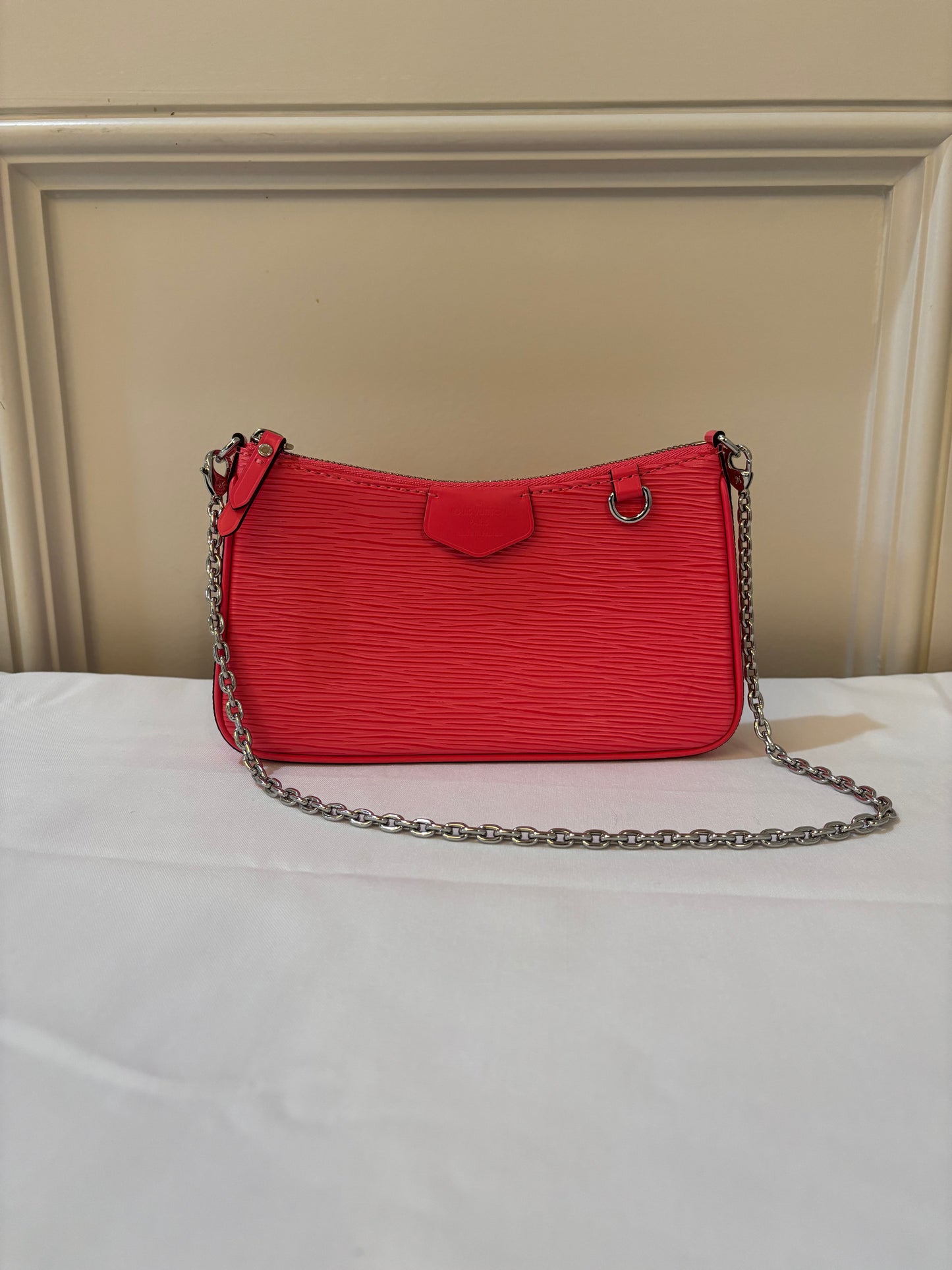 Louis Vuitton Epi Easy Pouch On Strap Dragonfruit with Guitar Strap