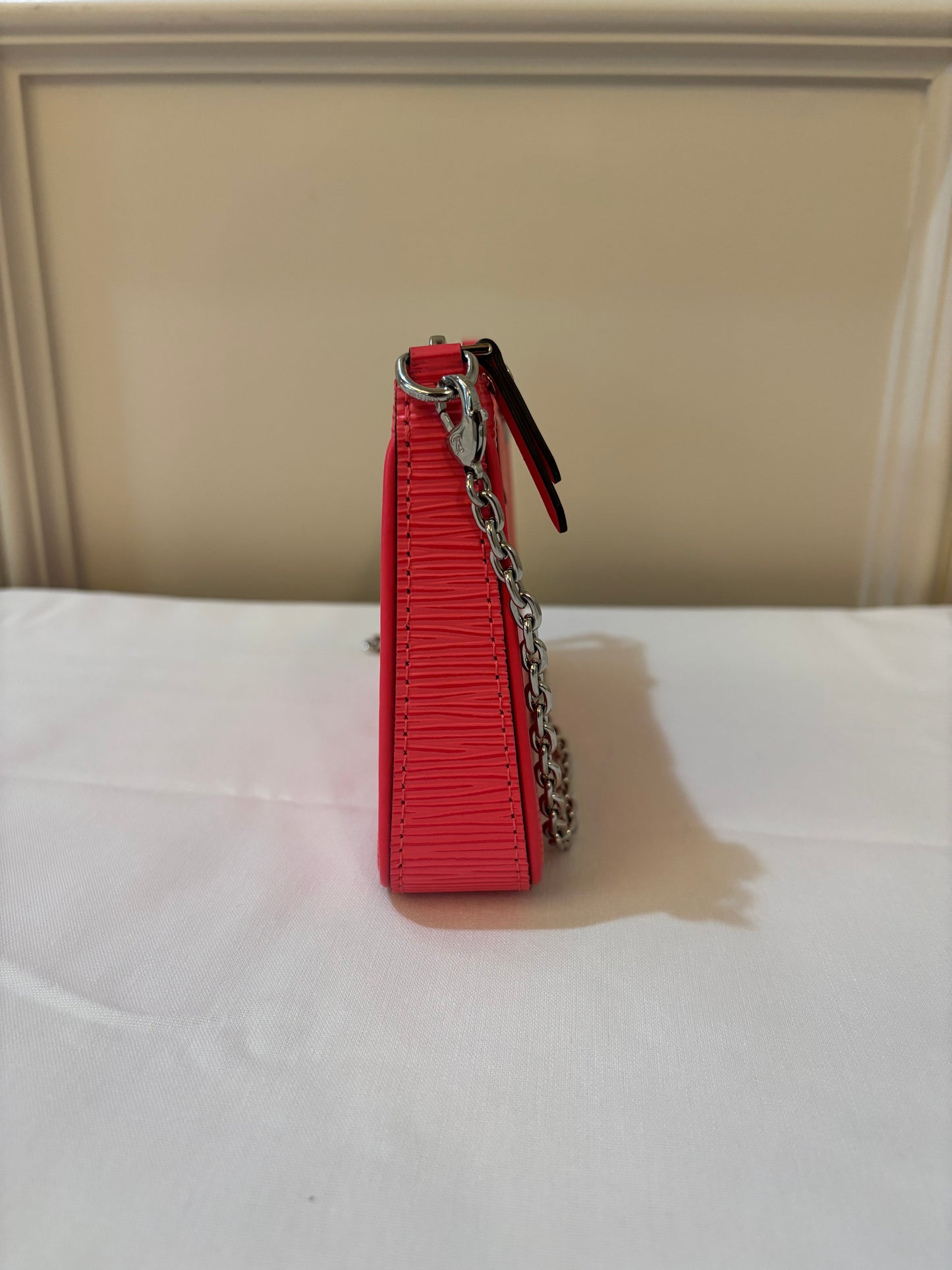 Louis Vuitton Epi Easy Pouch On Strap Dragonfruit with Guitar Strap