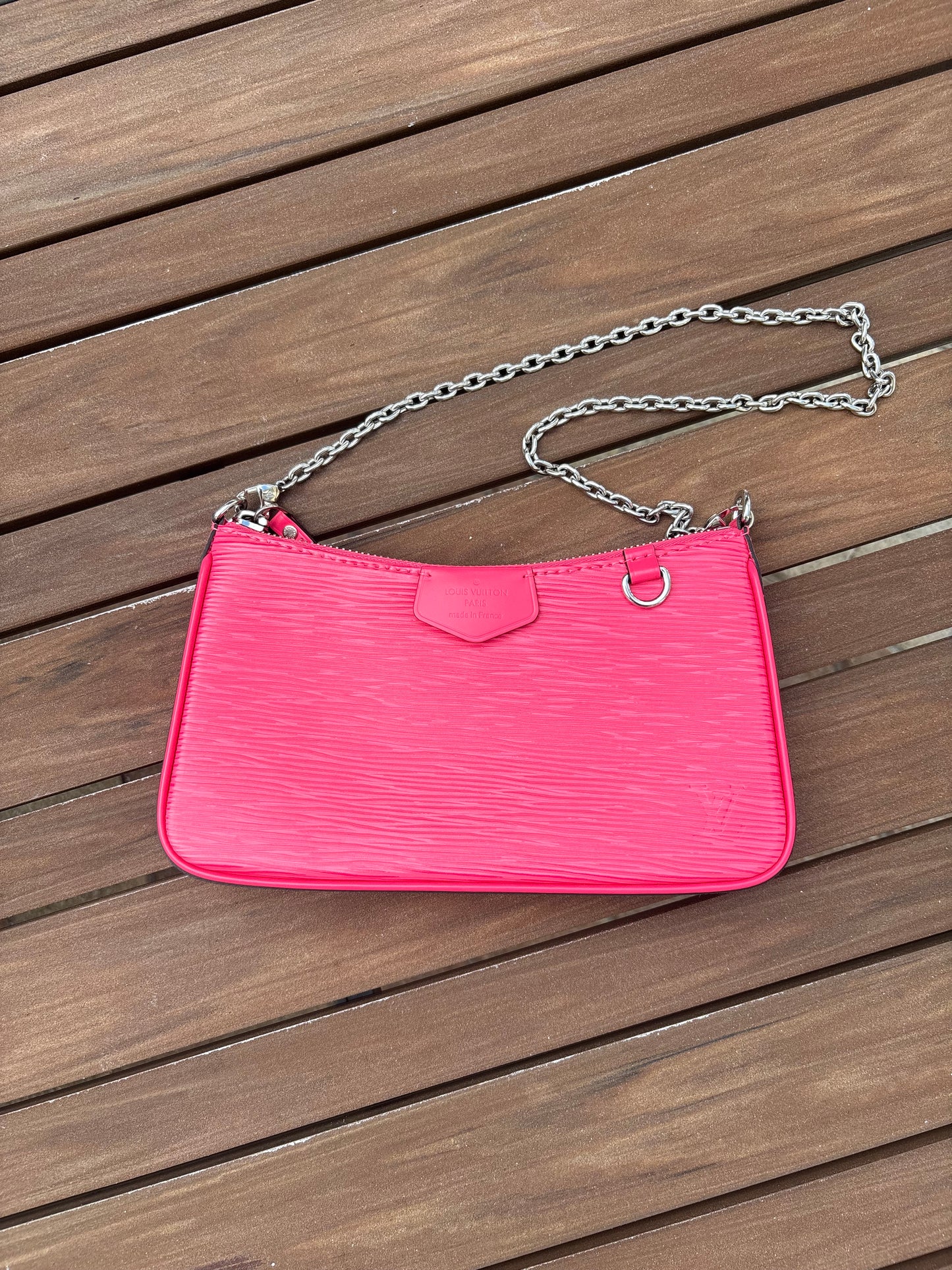 Louis Vuitton Epi Easy Pouch On Strap Dragonfruit with Guitar Strap