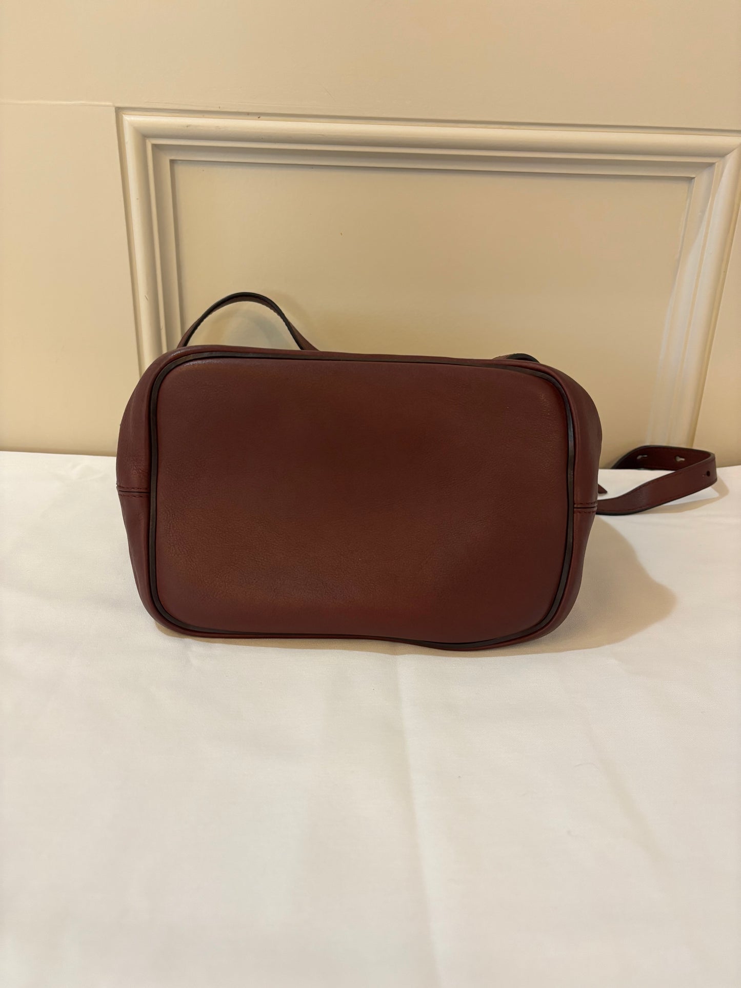Chloe Suede Calfskin Medium Faye Backpack in Burgundy Pre-Owned