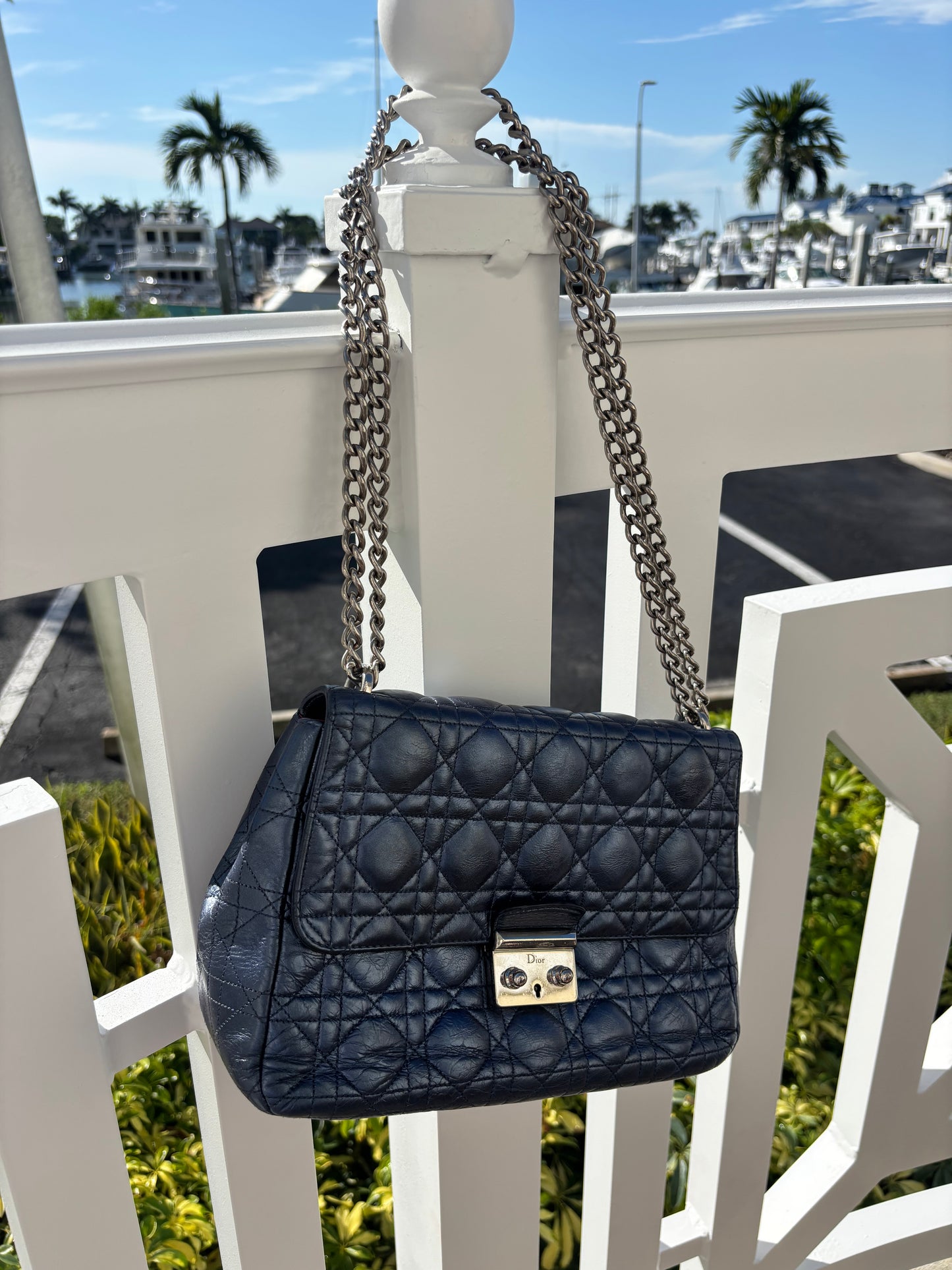 Christian Dior Miss Dior in Metallic Blue Pre-Owned