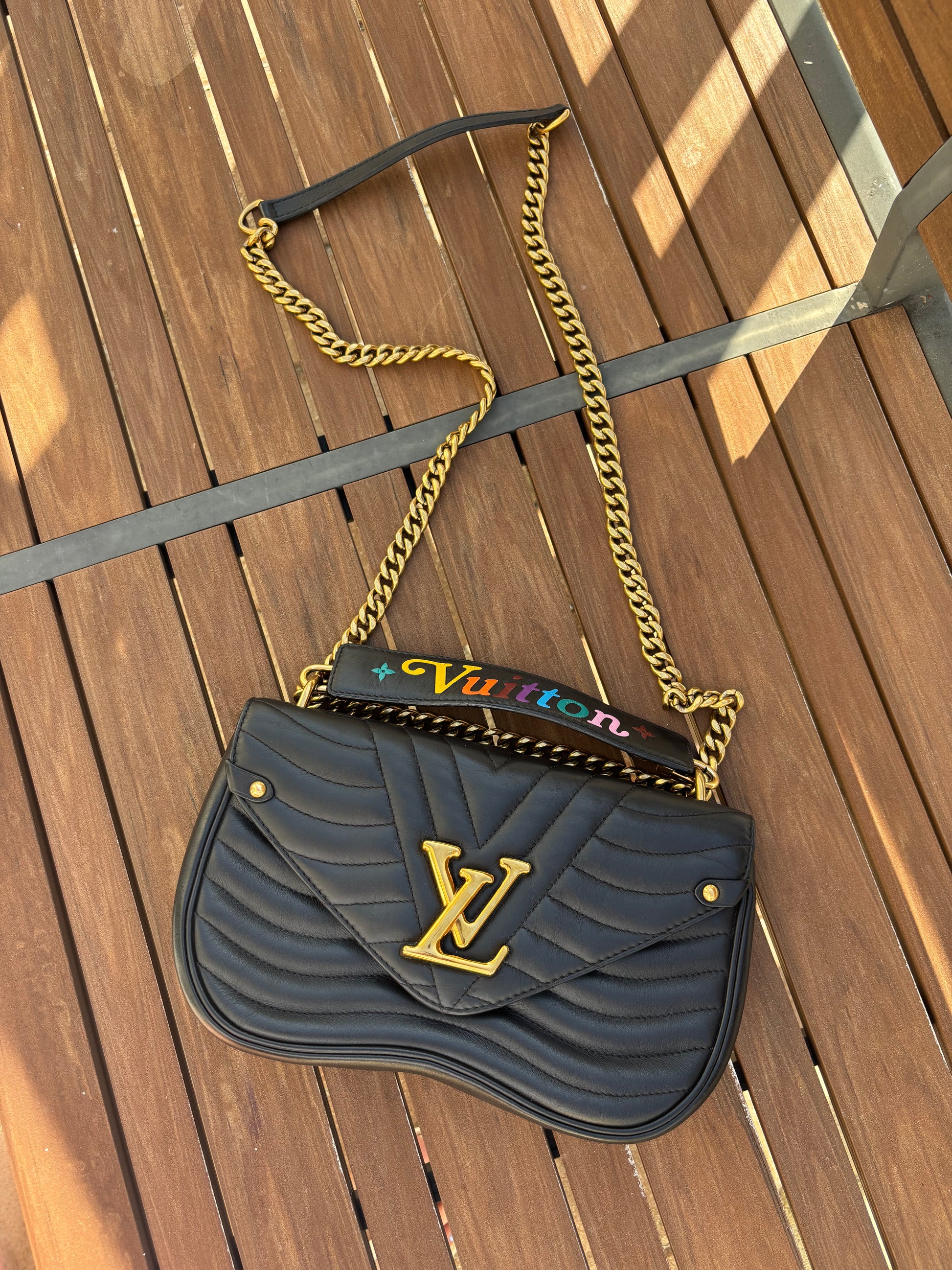 Louis vuitton new wave purse crossbody shoulder bag view of entire bag