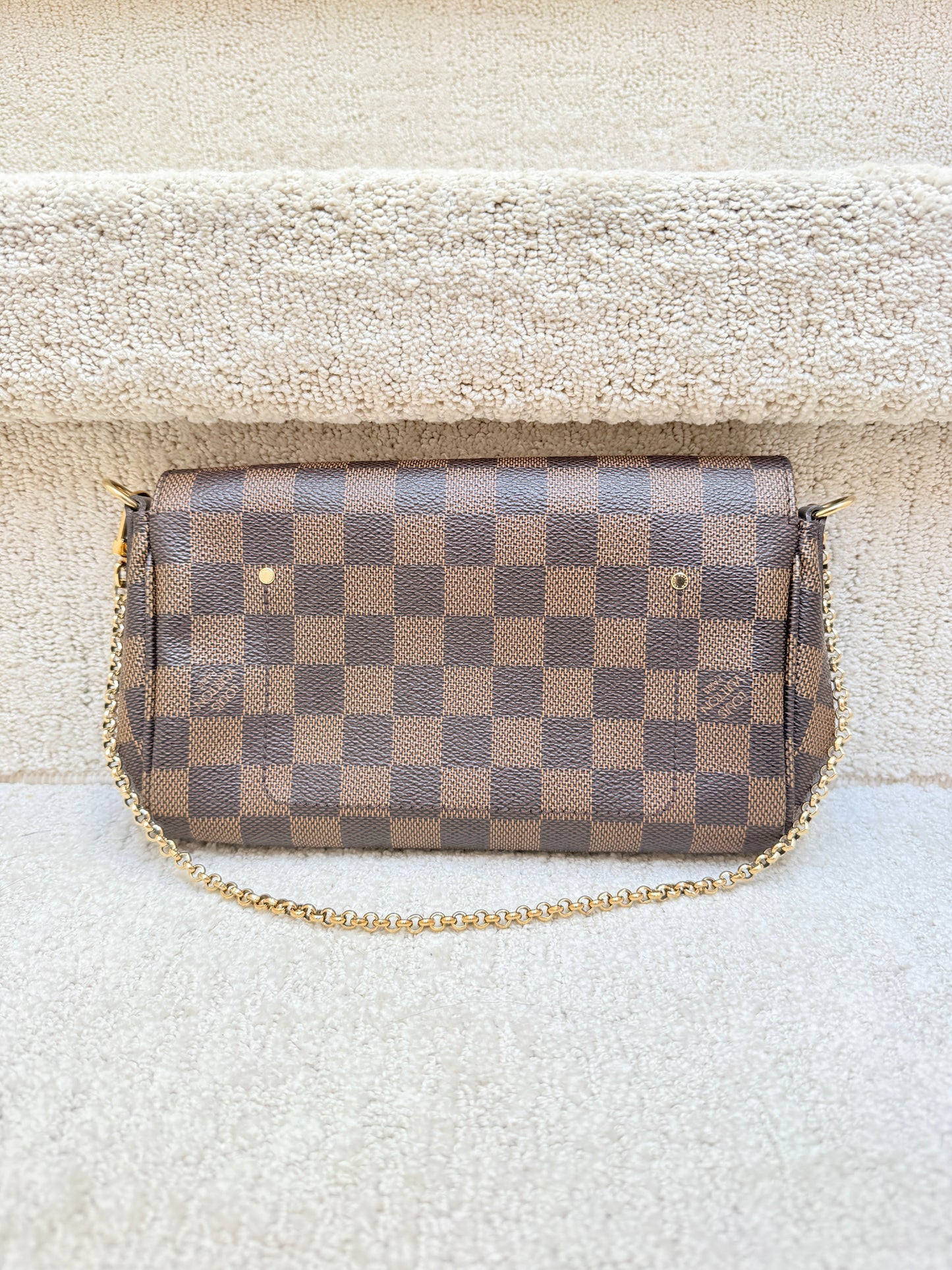 Louis Vuitton Favorite Handbag in Damier Ebene Coated Canvas