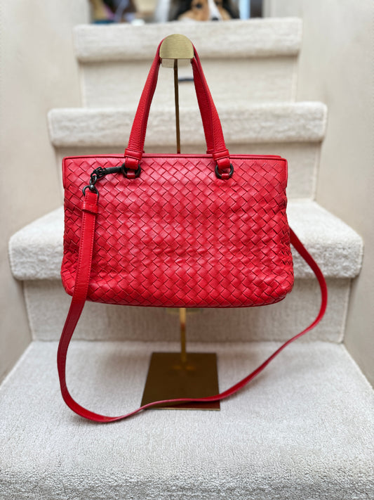 Bottega Veneta Intreciato Woven Shoulder Bag with Crossbody Strap