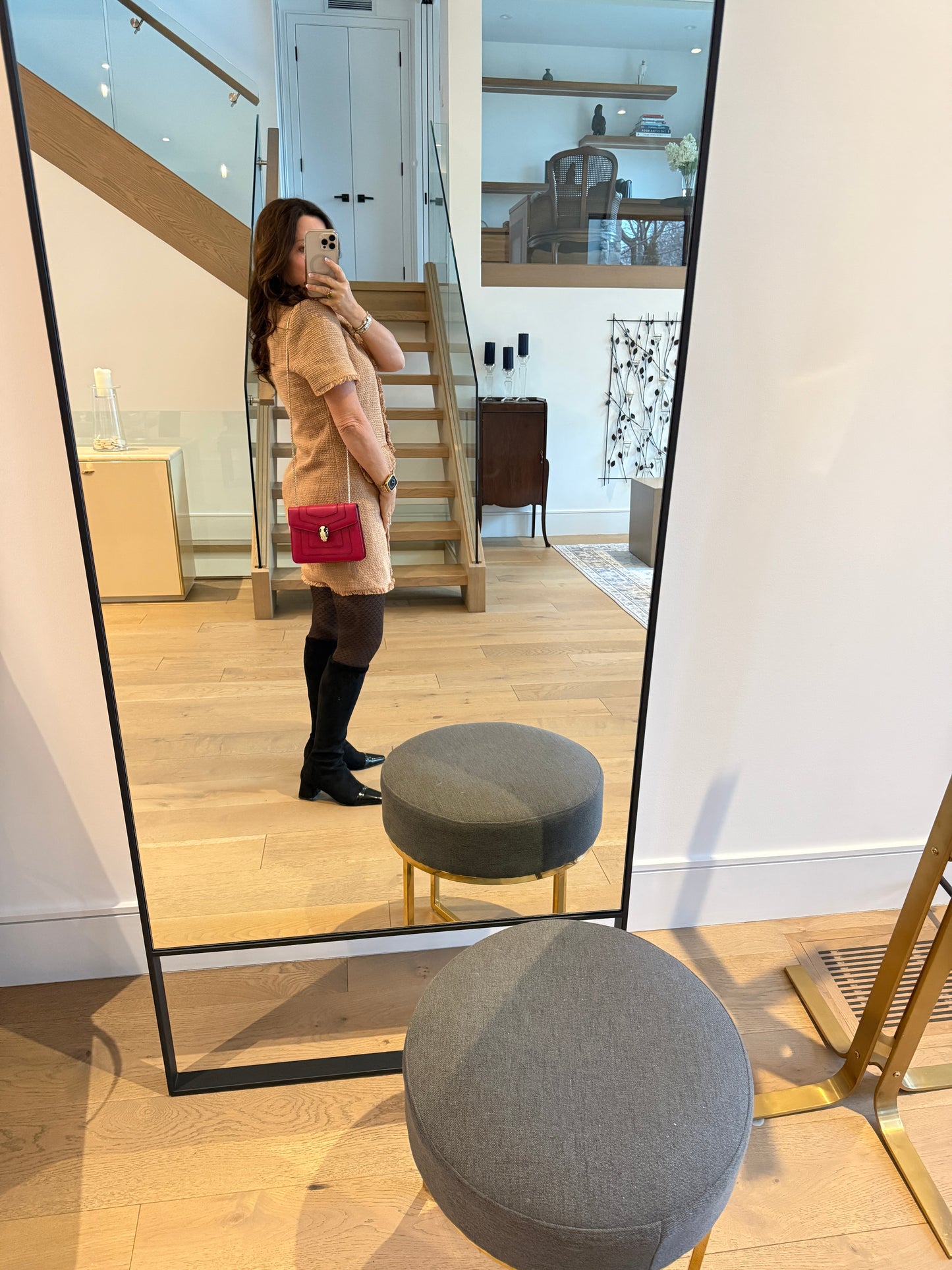 Bulgari Calfskin Small Serpenti Forever Snake Strap Shoulder Bag Pink