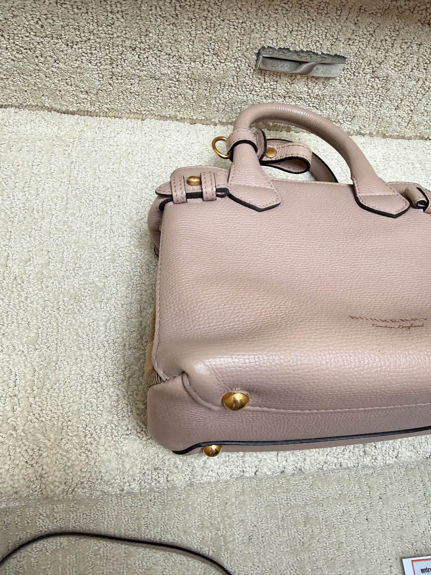Burberry Banner Tote Mini in Blush