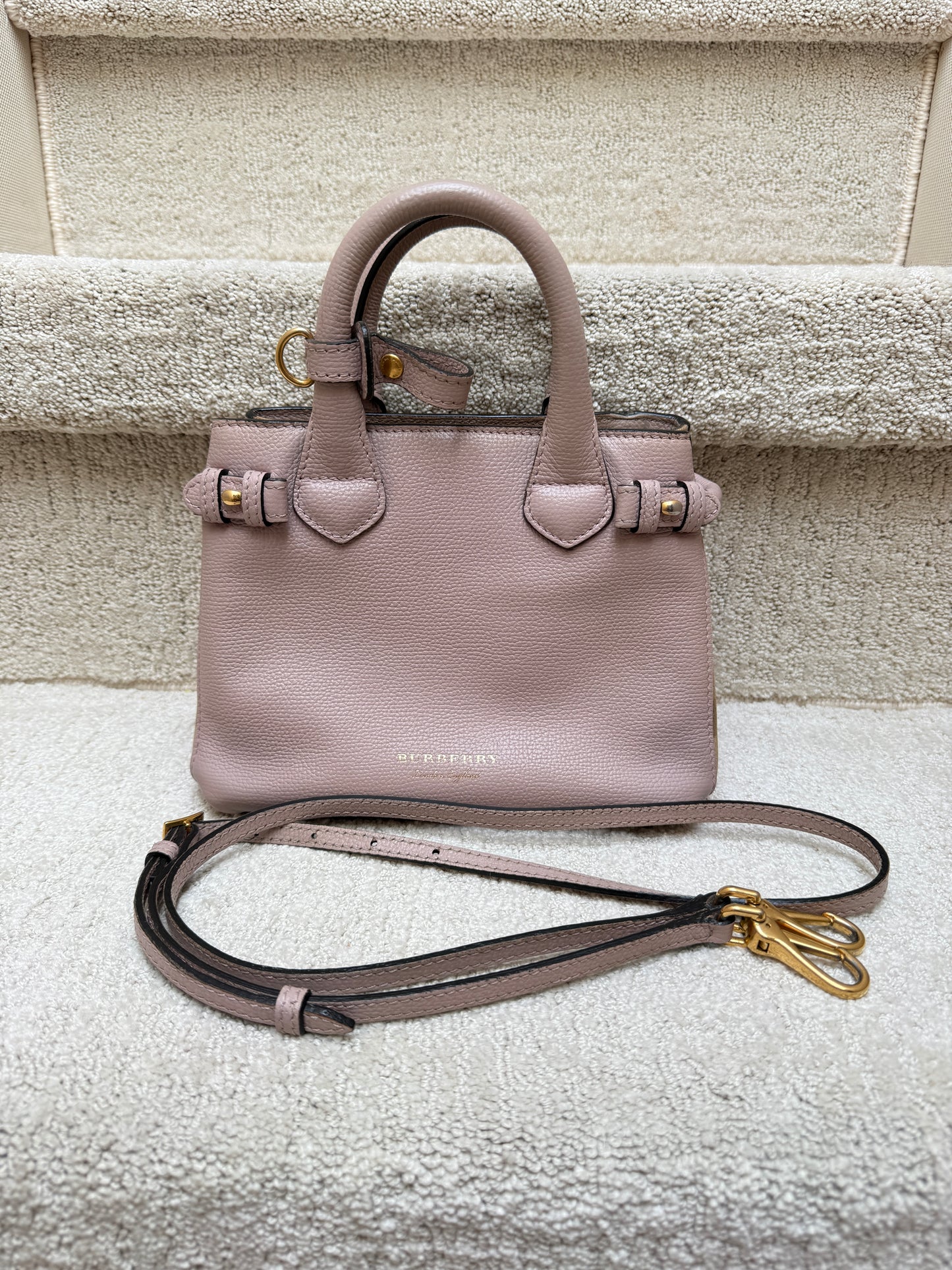 Burberry Banner Tote Mini in Blush