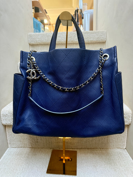 Chanel caviar large pocket tote authentic pre-owned from purseonalshopper