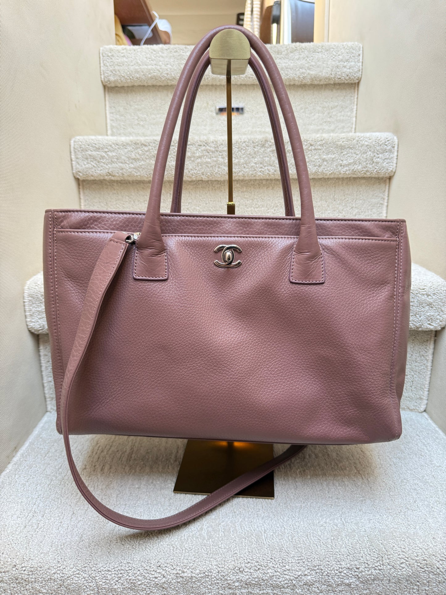 Chanel Cerf Executive Shopper Tote in Plum