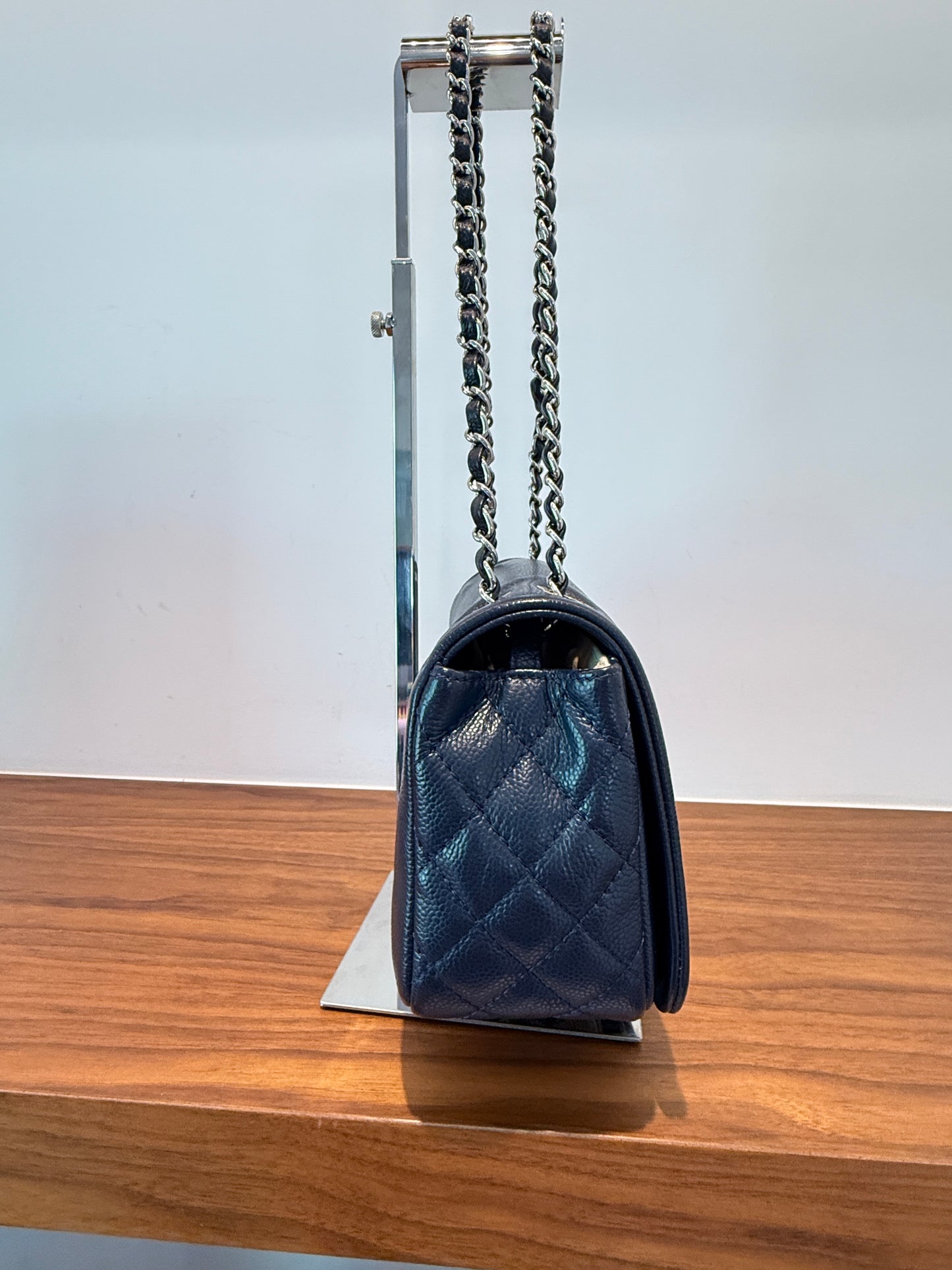 Chanel Caviar Medium Timeless CC Flap Navy Pre-Owned
