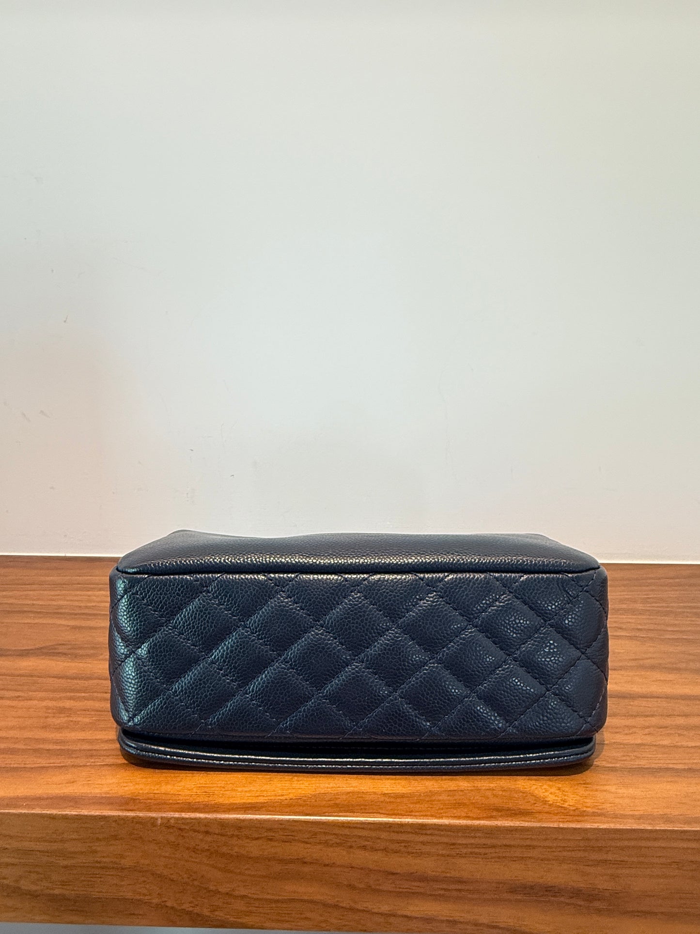 Chanel Caviar Medium Timeless CC Flap Navy Pre-Owned