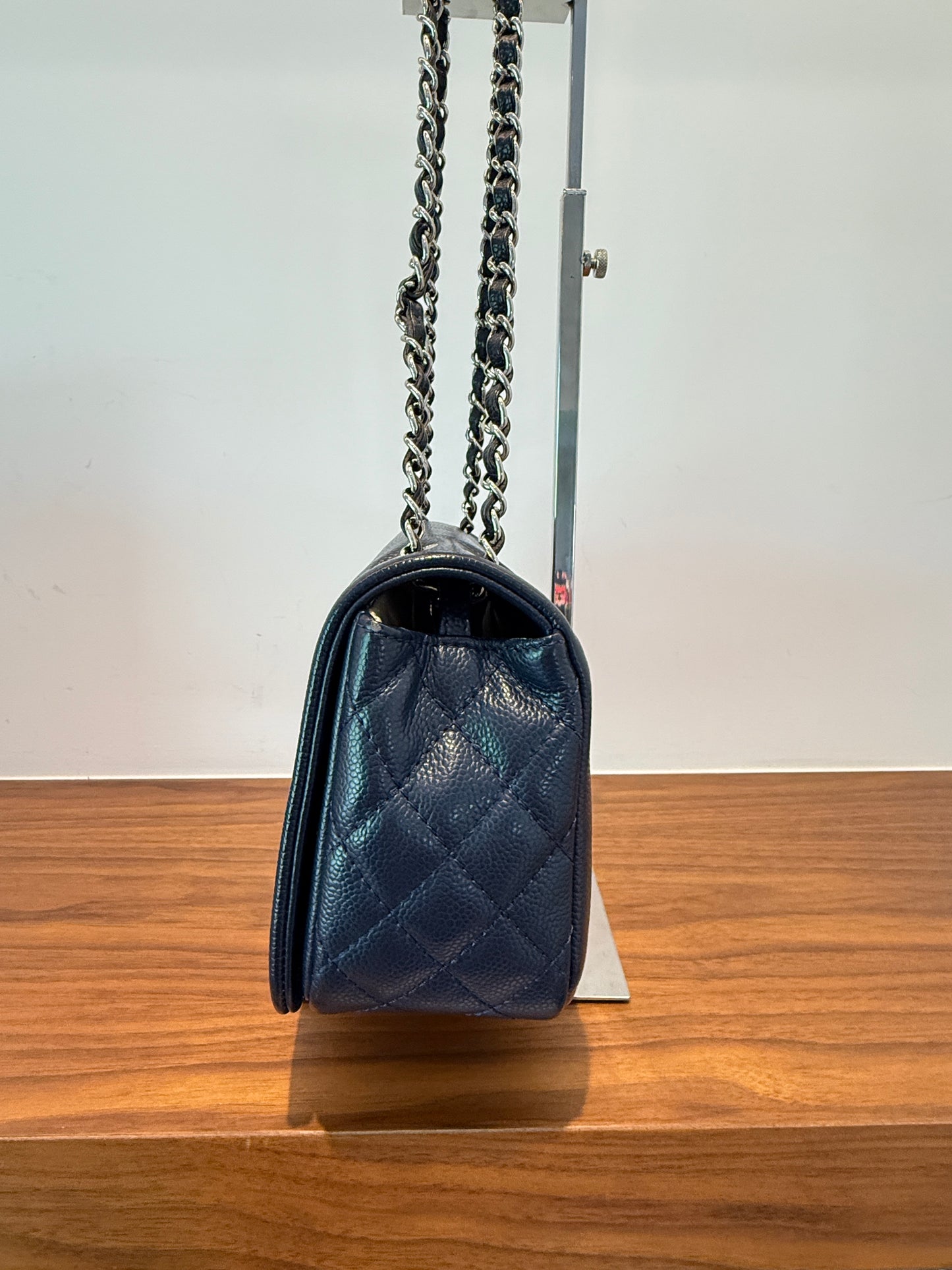 Chanel Caviar Medium Timeless CC Flap Navy Pre-Owned