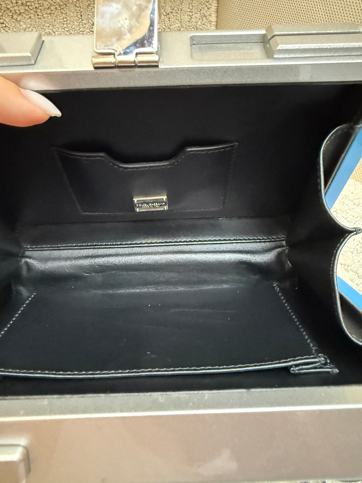 Dolce & Gabbana Vintage Cassette Player Handbag in Blue & Silver