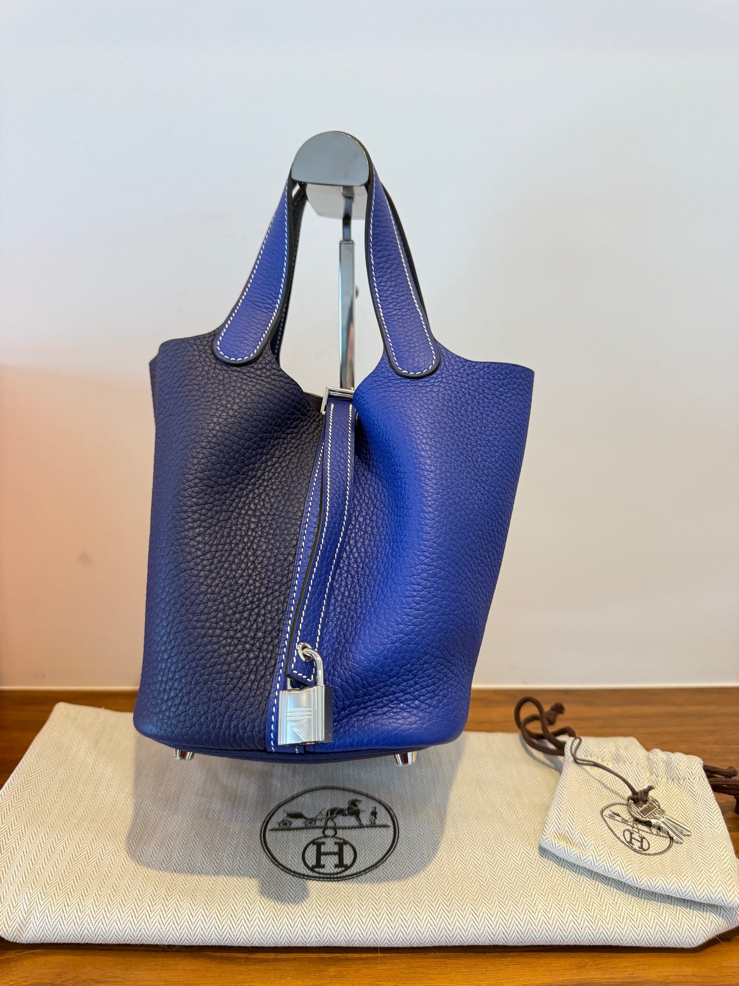 Hermes Picotin 18 Royal Blue with Palladium Hardware