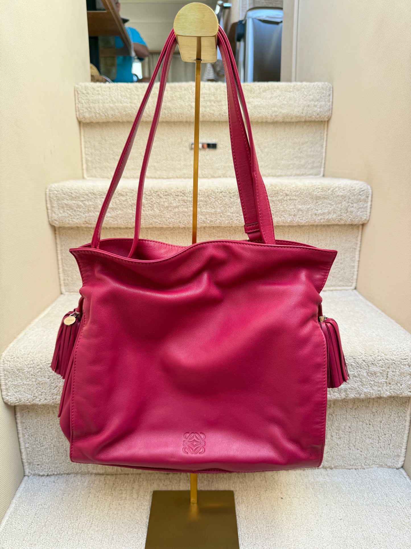 Loewe Flamenco Tassel Handbag in Fuschia